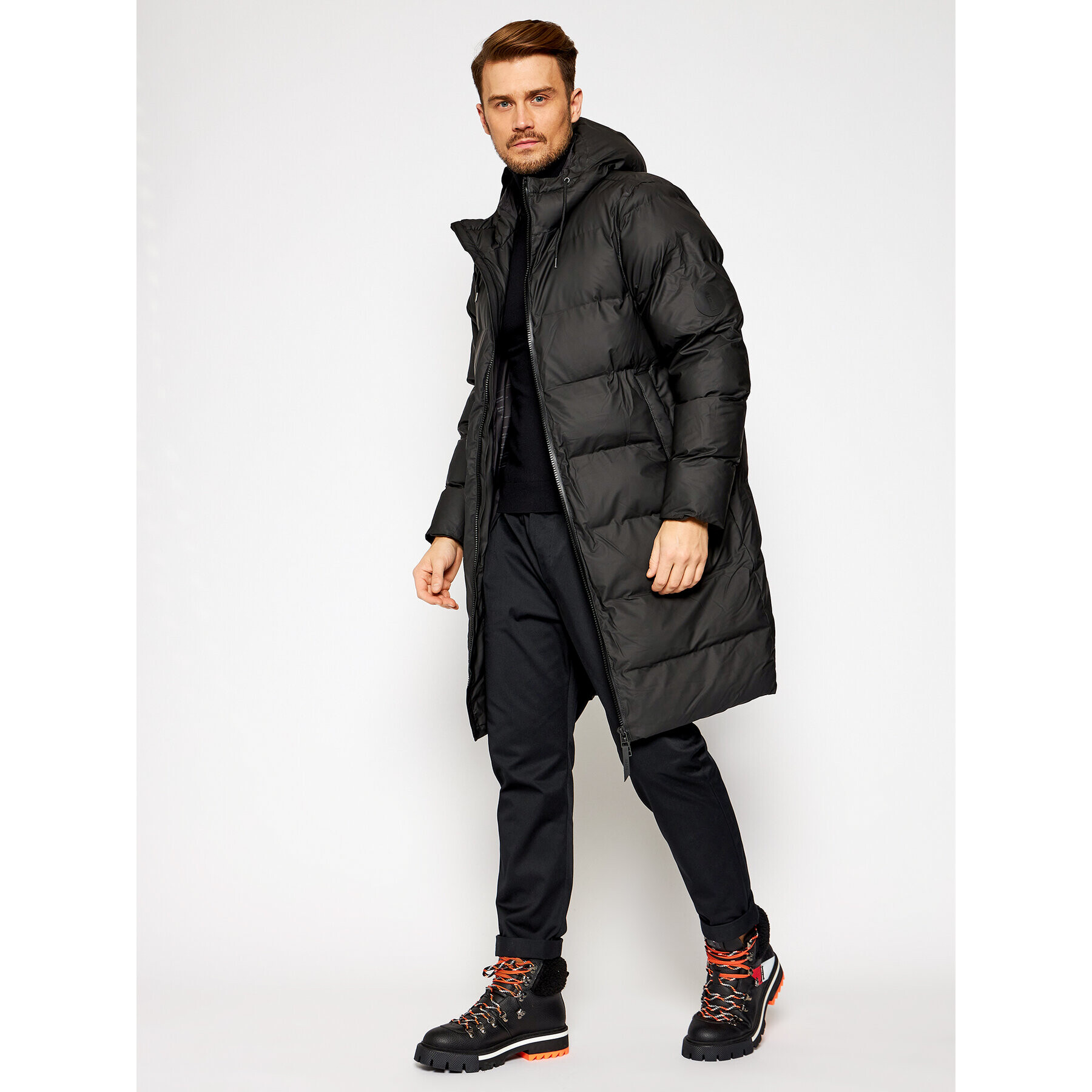 Rains Пухено яке Unisex 1507 Черен Regular Fit - Pepit.bg