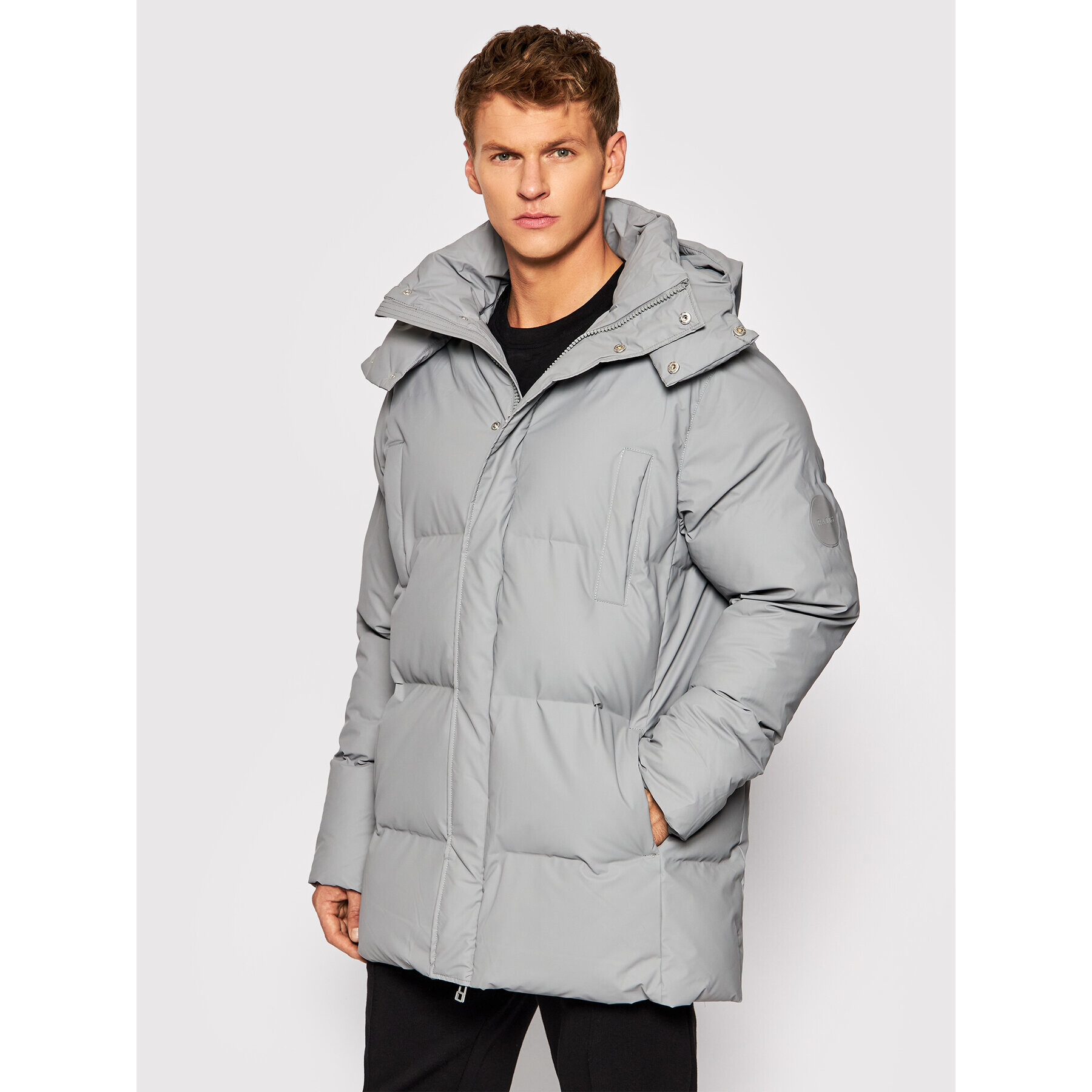 Rains Пухено яке Unisex 1527 Сив Regular Fit - Pepit.bg