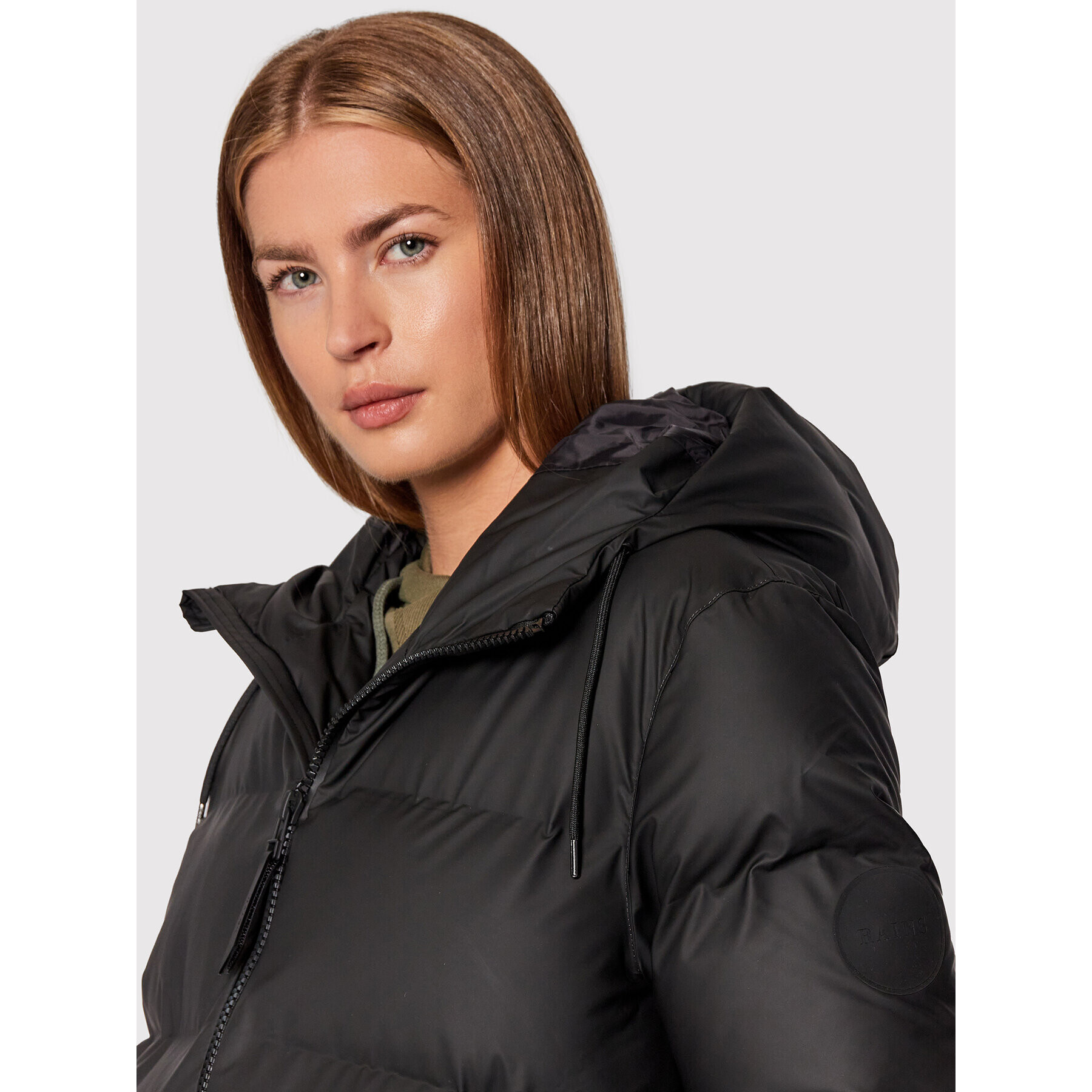 Rains Пухено яке Unisex 1537 Черен Regular Fit - Pepit.bg