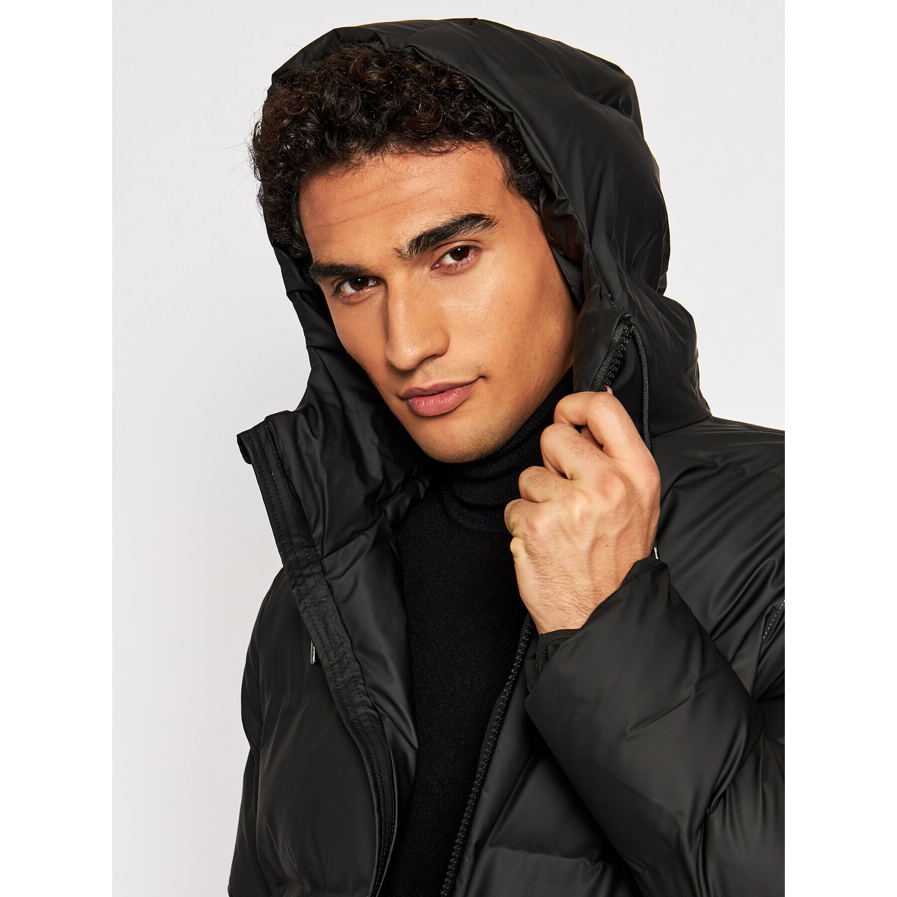 Rains Пухено яке Unisex 1537 Черен Regular Fit - Pepit.bg