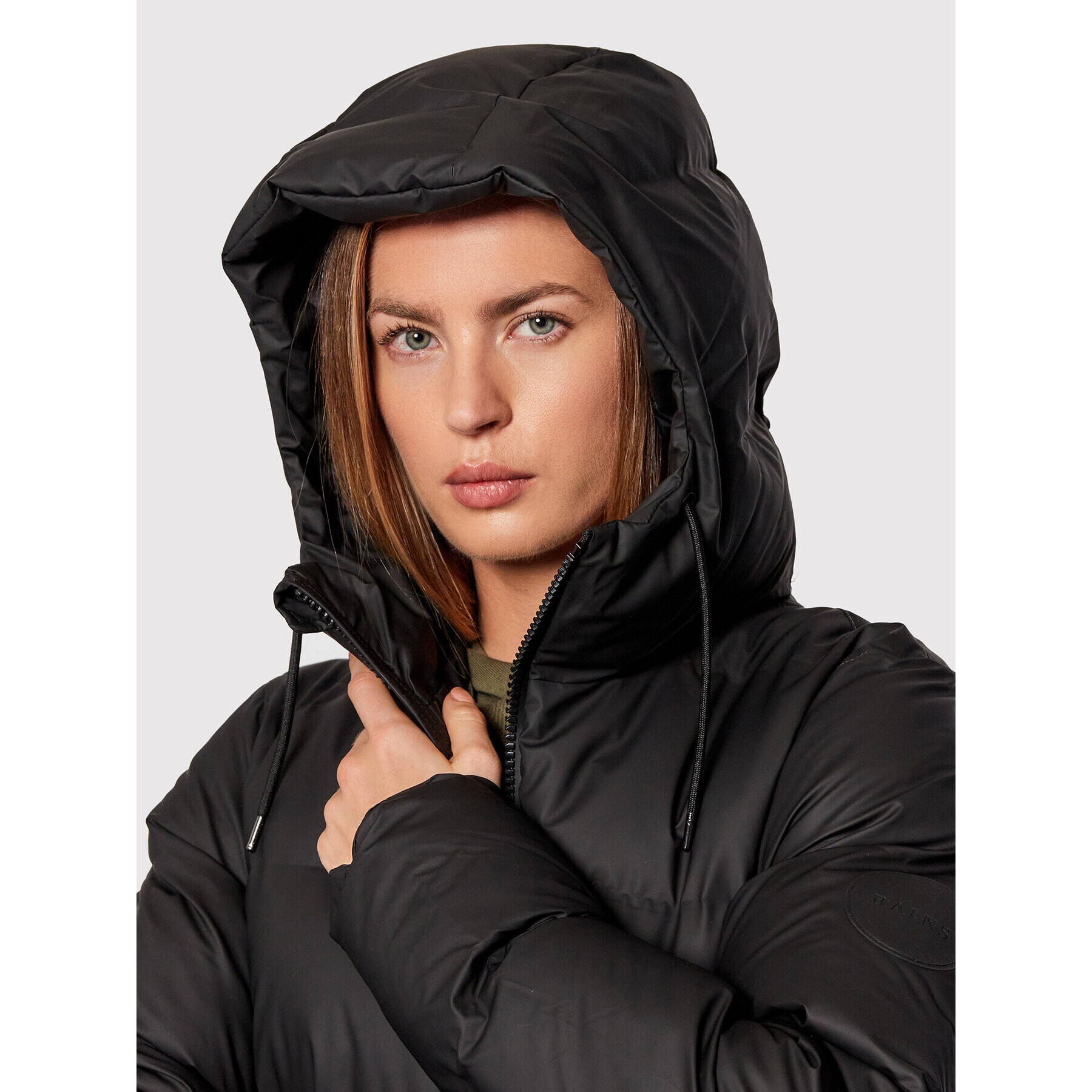 Rains Пухено яке Unisex 1537 Черен Regular Fit - Pepit.bg