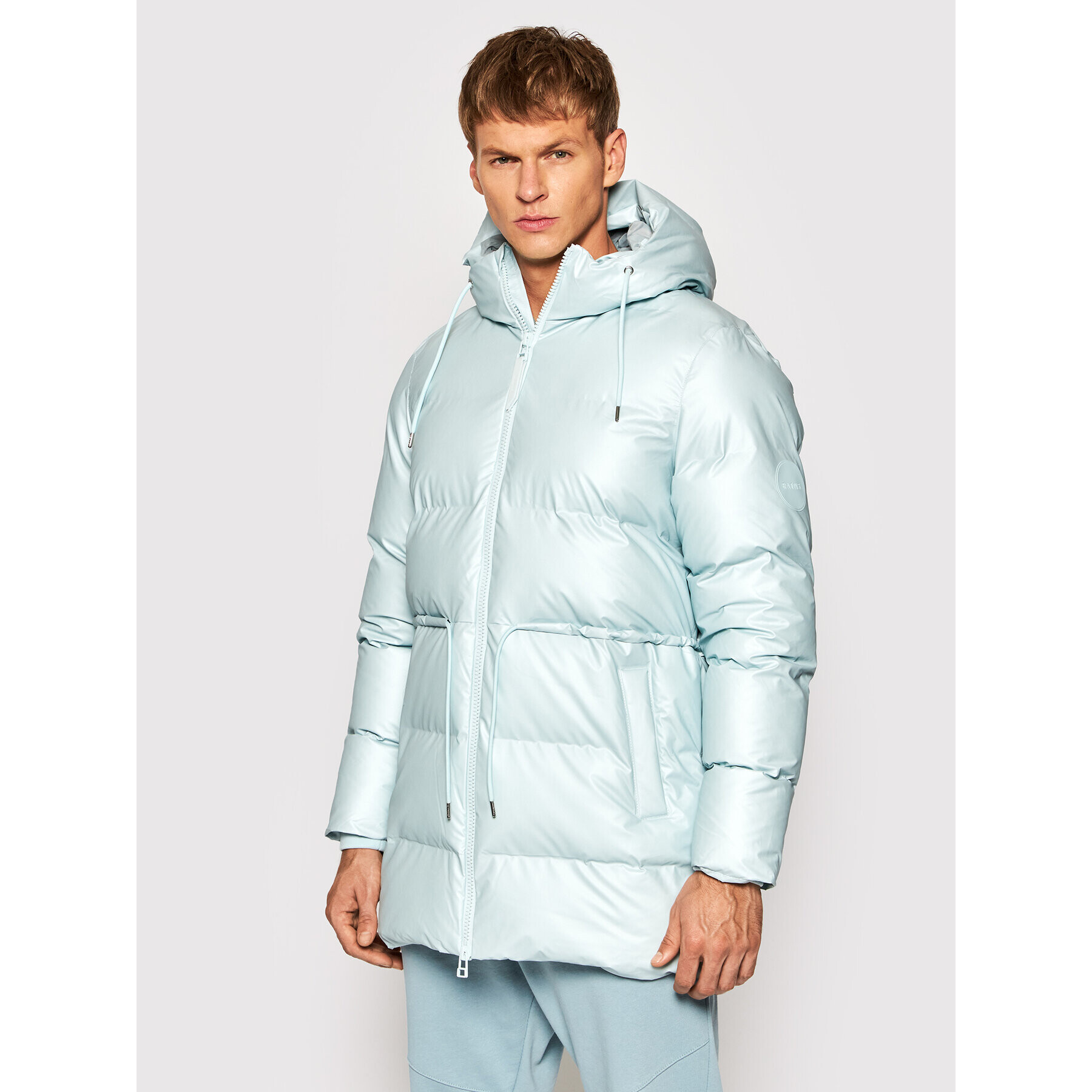 Rains Пухено яке Unisex 1537 Син Regular Fit - Pepit.bg