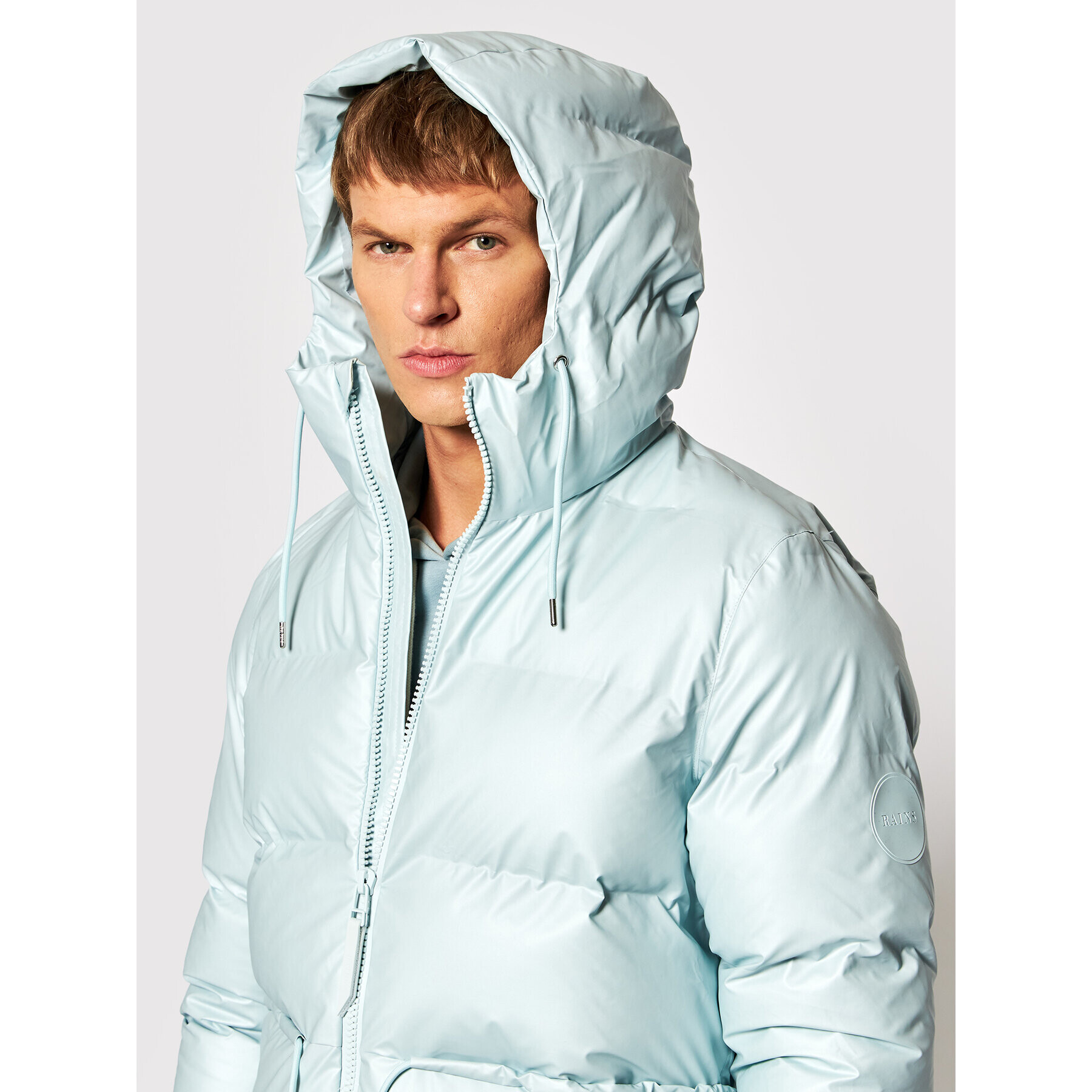 Rains Пухено яке Unisex 1537 Син Regular Fit - Pepit.bg