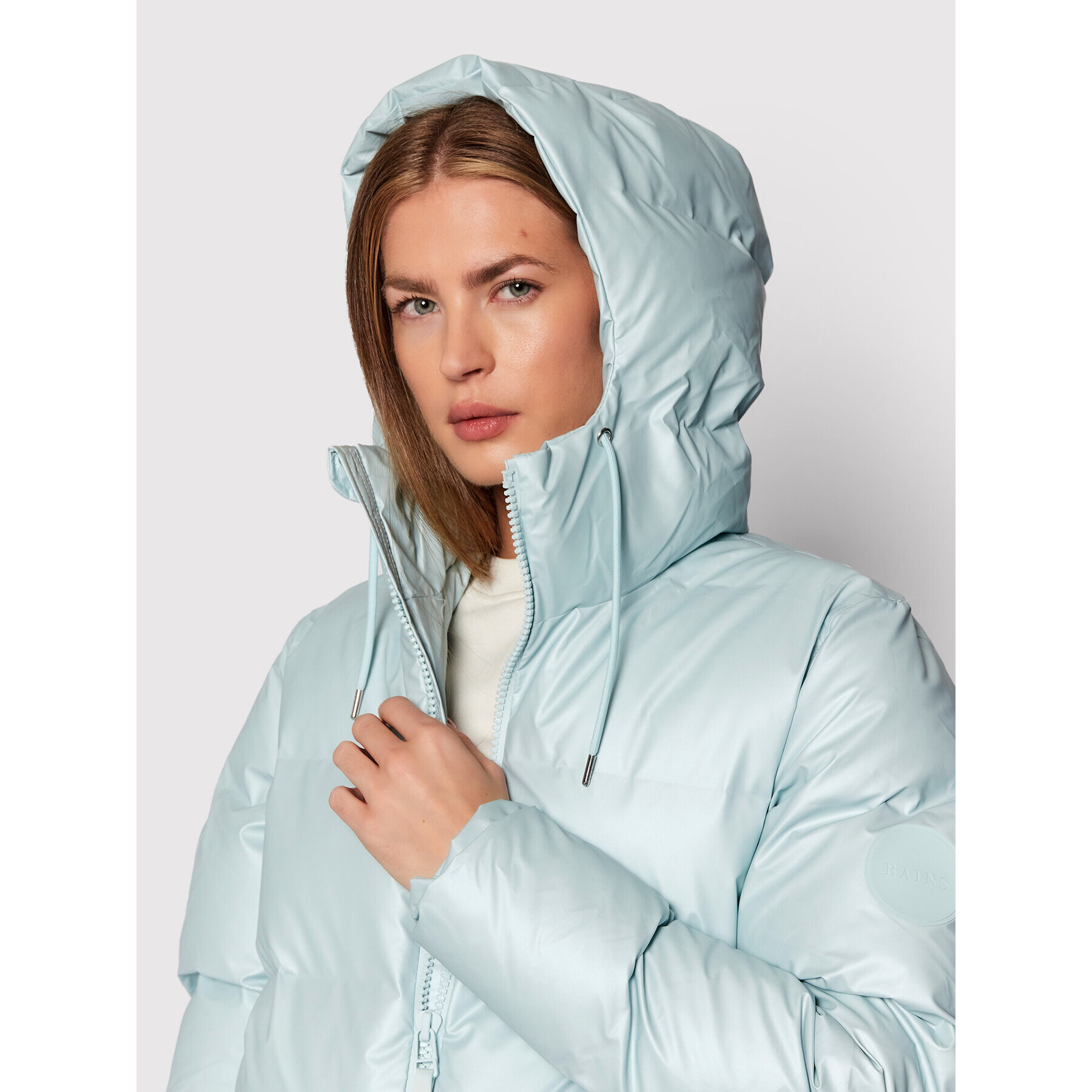 Rains Пухено яке Unisex 1537 Син Regular Fit - Pepit.bg