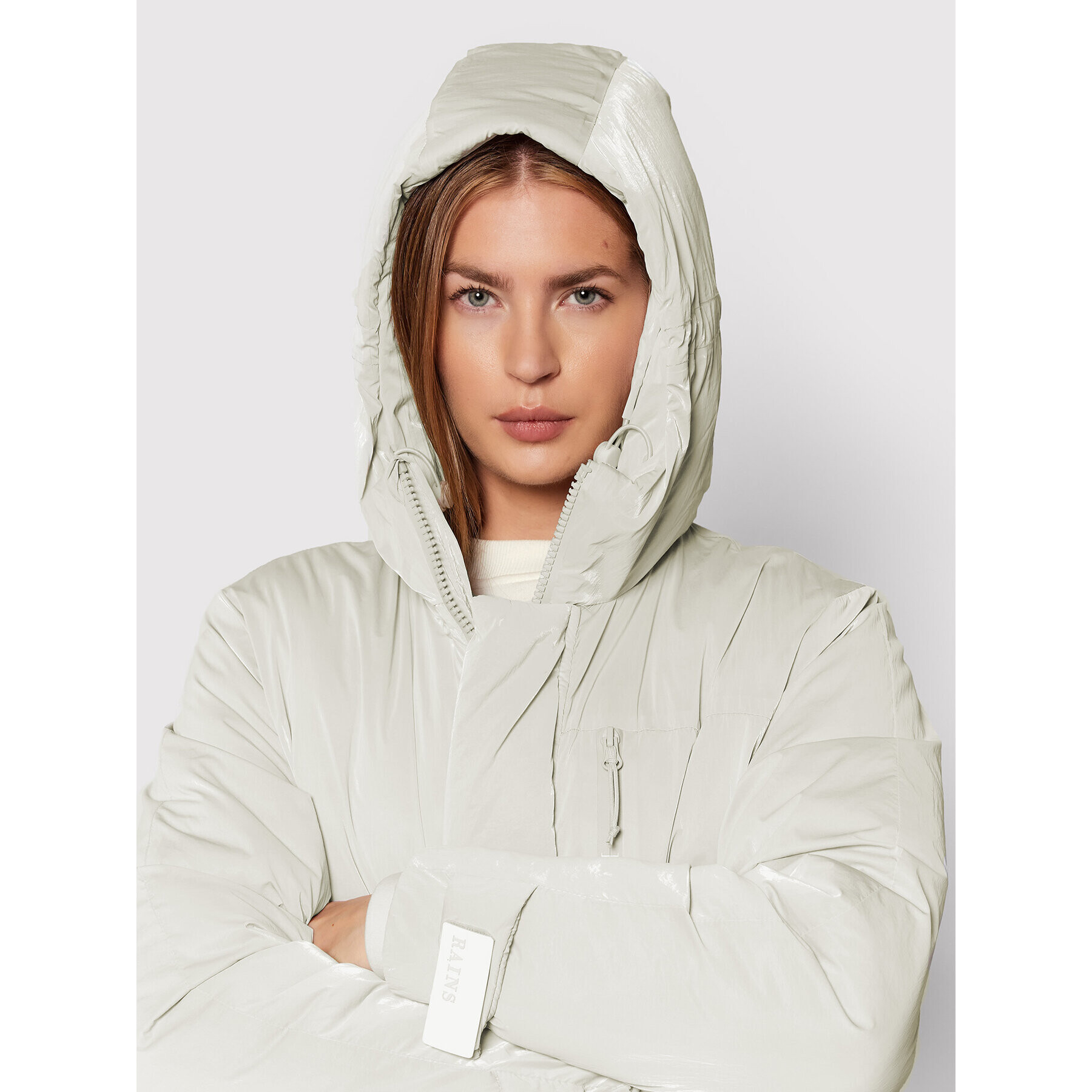 Rains Пухено яке Unisex 1540 Сив Regular Fit - Pepit.bg