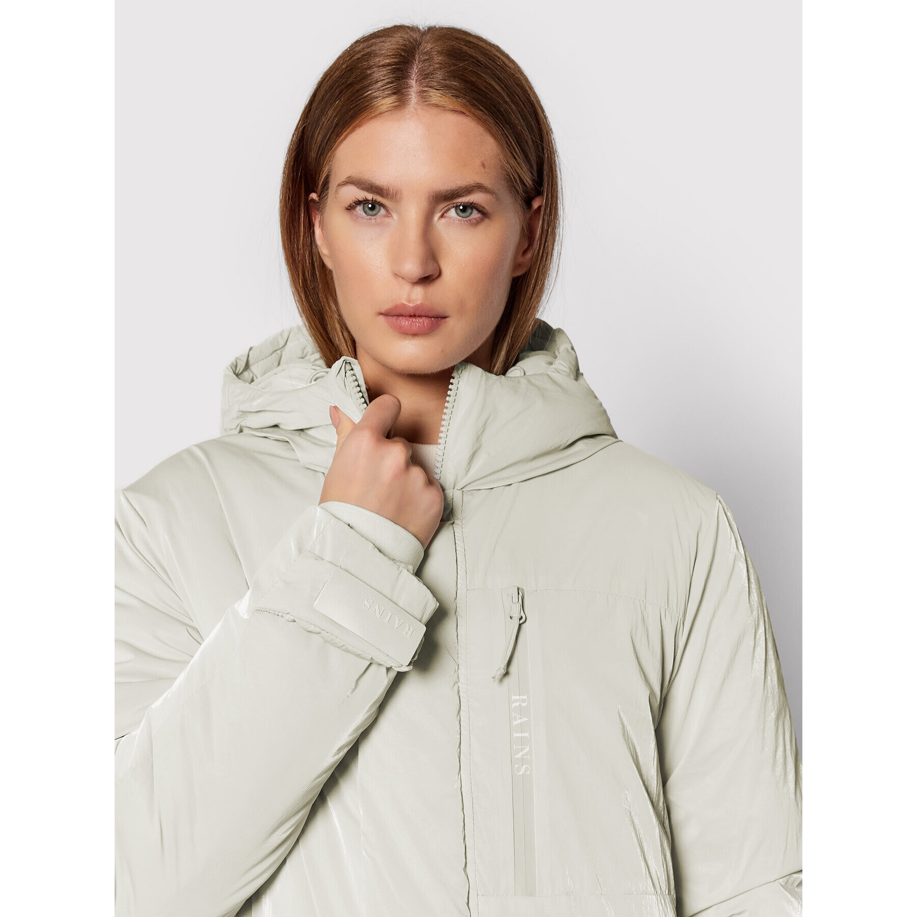 Rains Пухено яке Unisex 1540 Сив Regular Fit - Pepit.bg