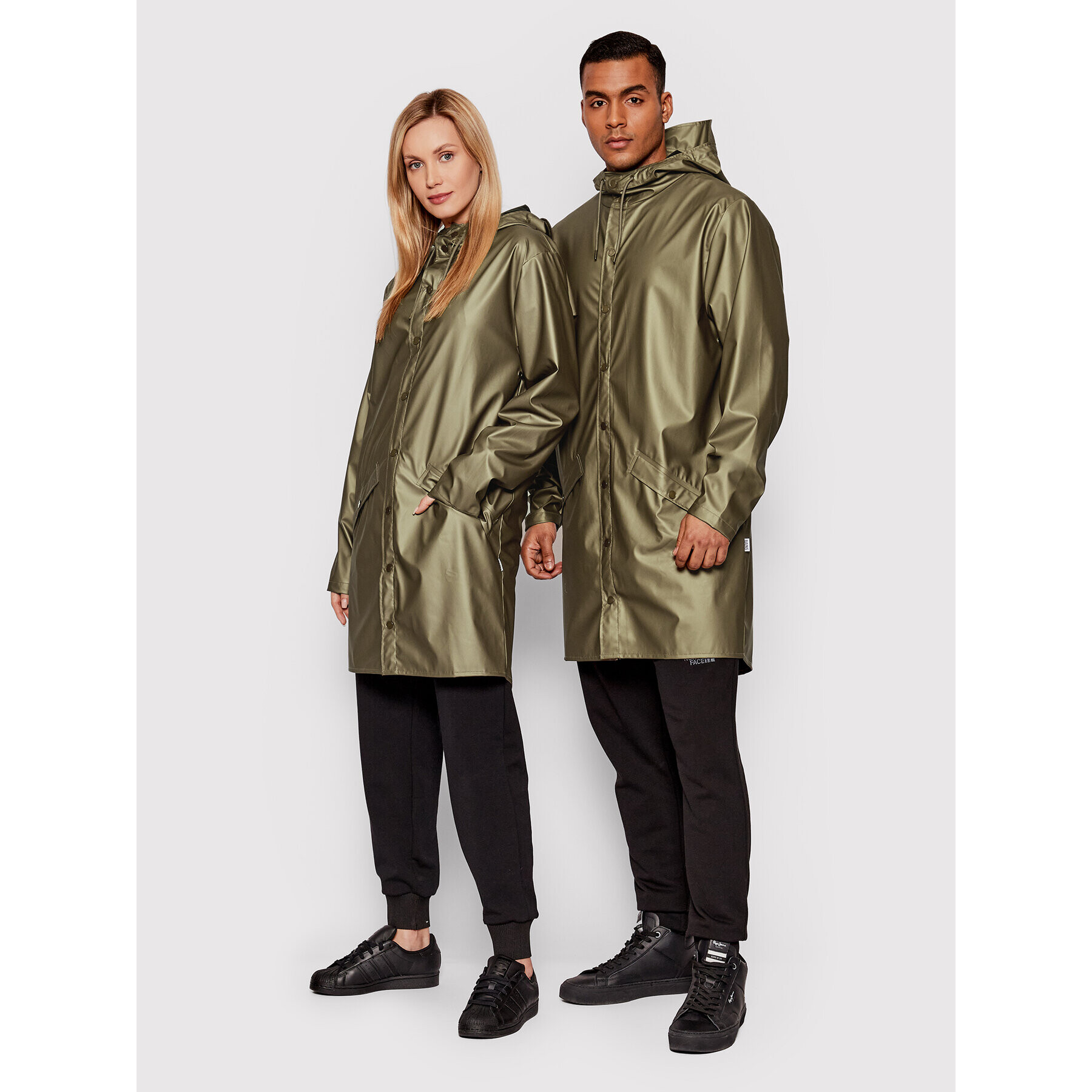 Rains Яке за дъжд 12020 Зелен Regular Fit - Pepit.bg