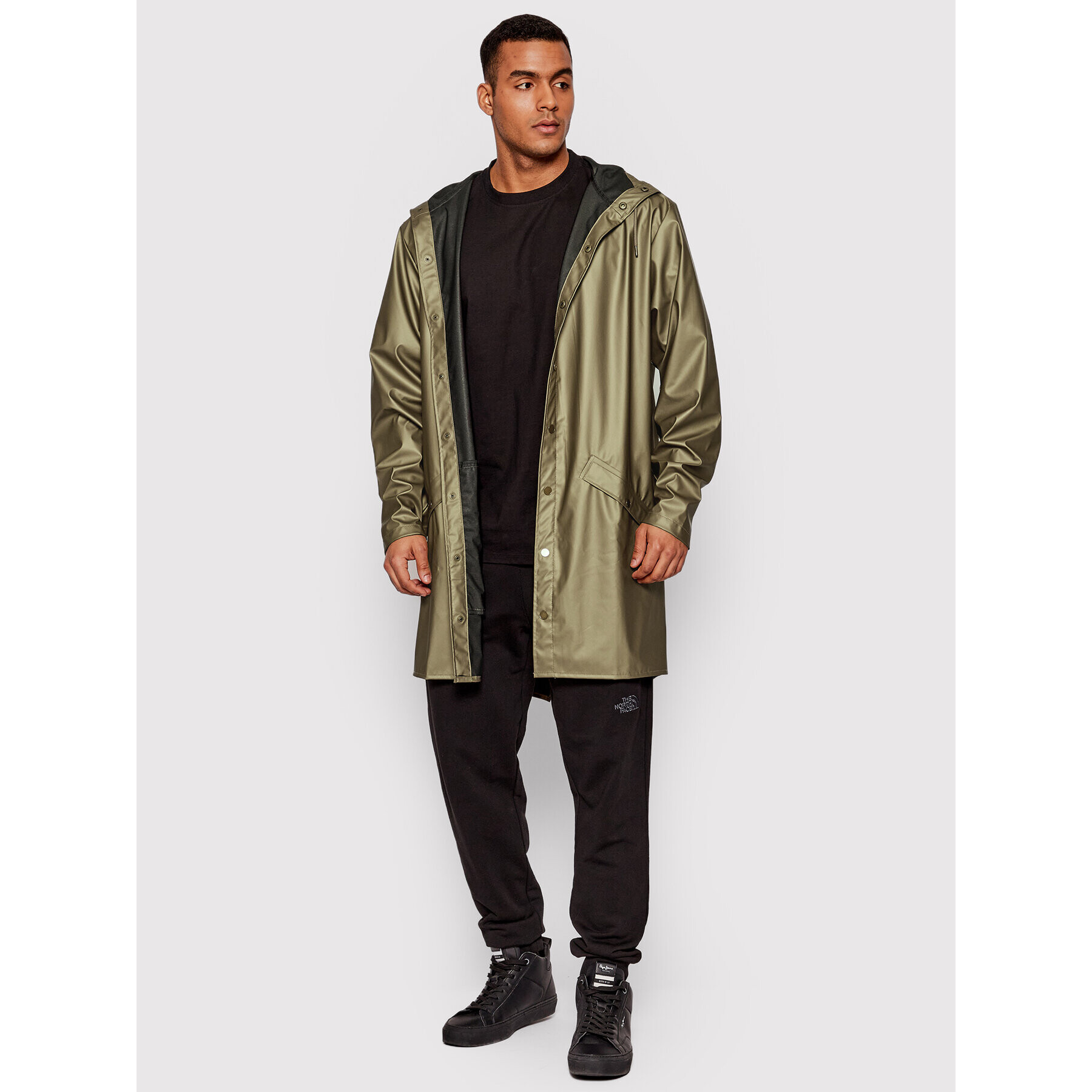 Rains Яке за дъжд 12020 Зелен Regular Fit - Pepit.bg