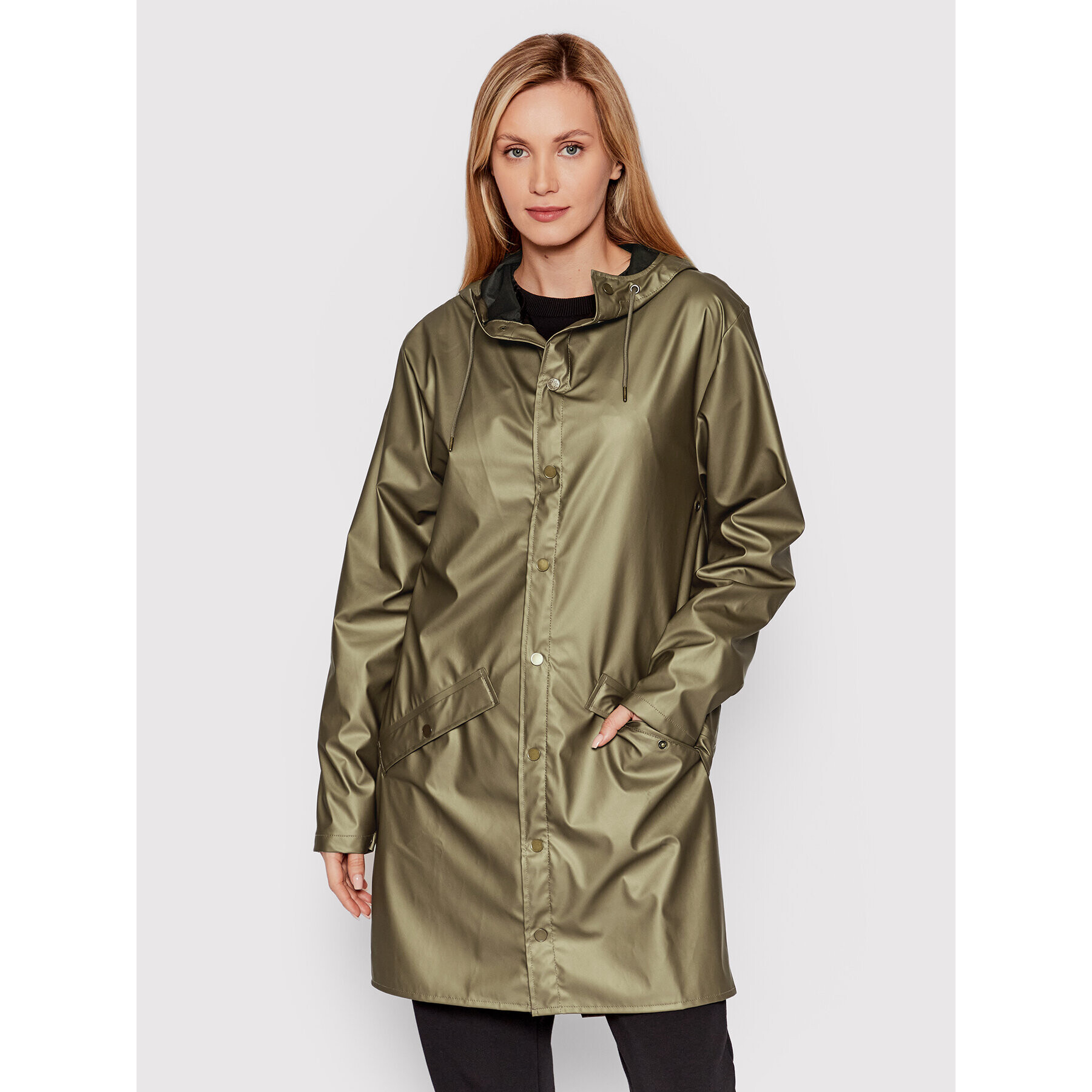 Rains Яке за дъжд 12020 Зелен Regular Fit - Pepit.bg