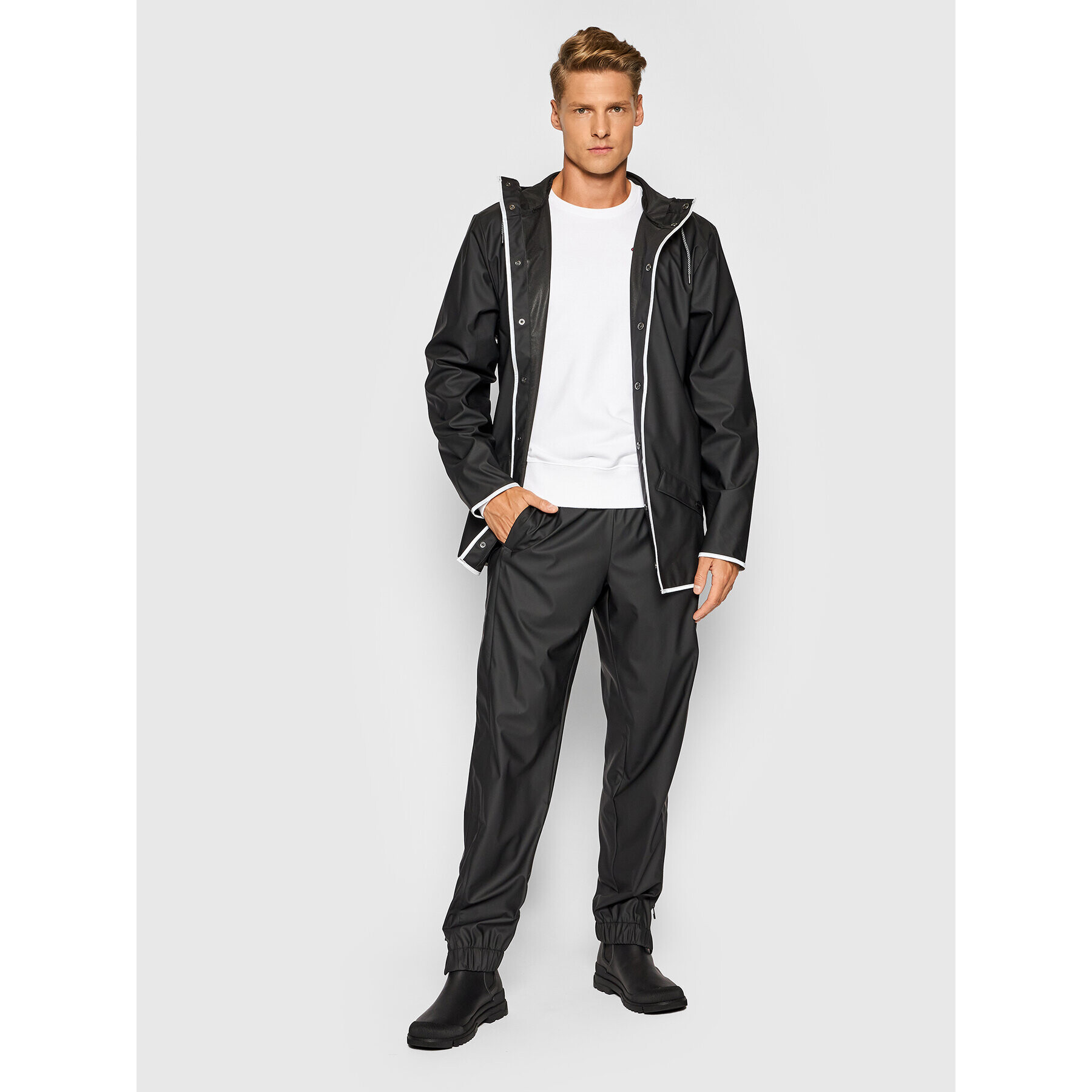 Rains Яке за дъжд Unisex 1201 Черен Regular Fit - Pepit.bg