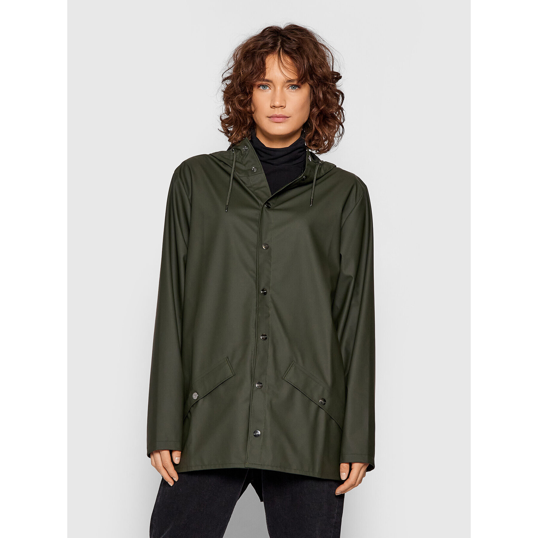 Rains Яке за дъжд Unisex 1201 Зелен Regular Fit - Pepit.bg