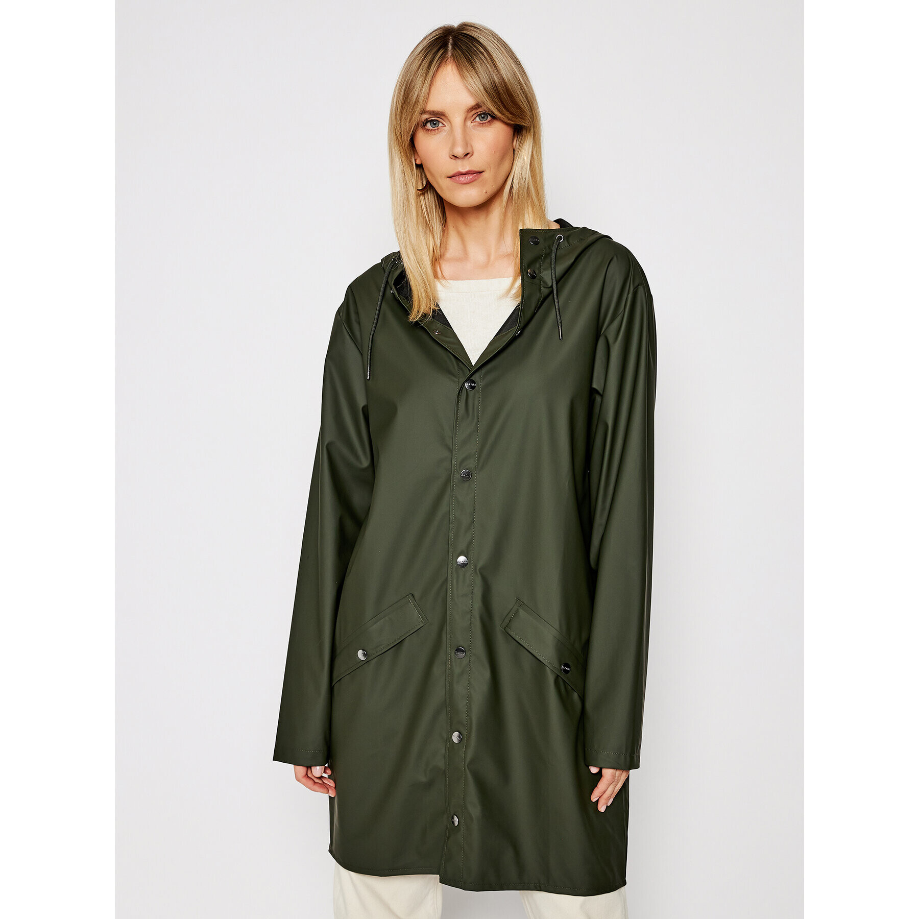 Rains Яке за дъжд Unisex 1202 Зелен Regular Fit - Pepit.bg