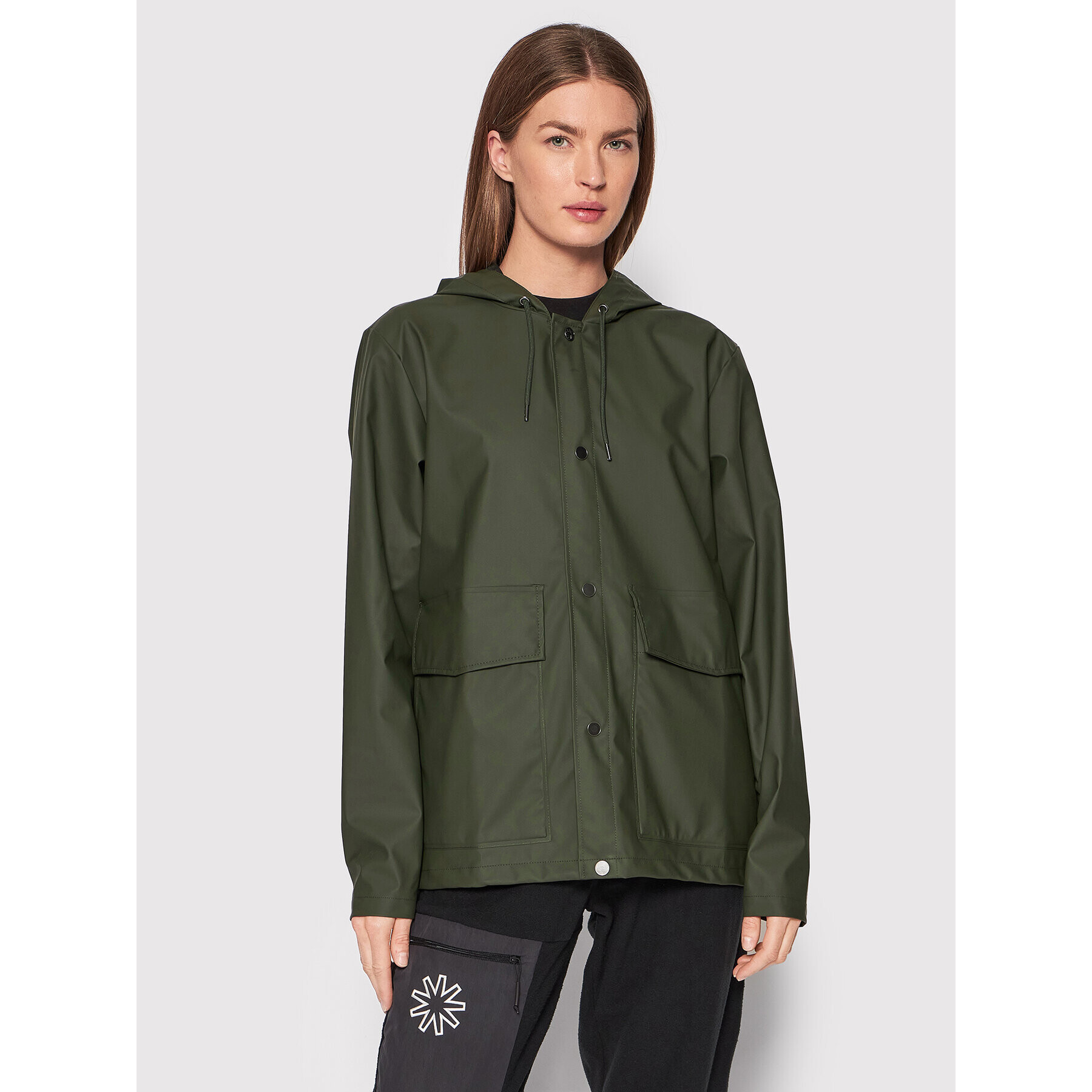 Rains Яке за дъжд Unisex 18260 Зелен Regular Fit - Pepit.bg