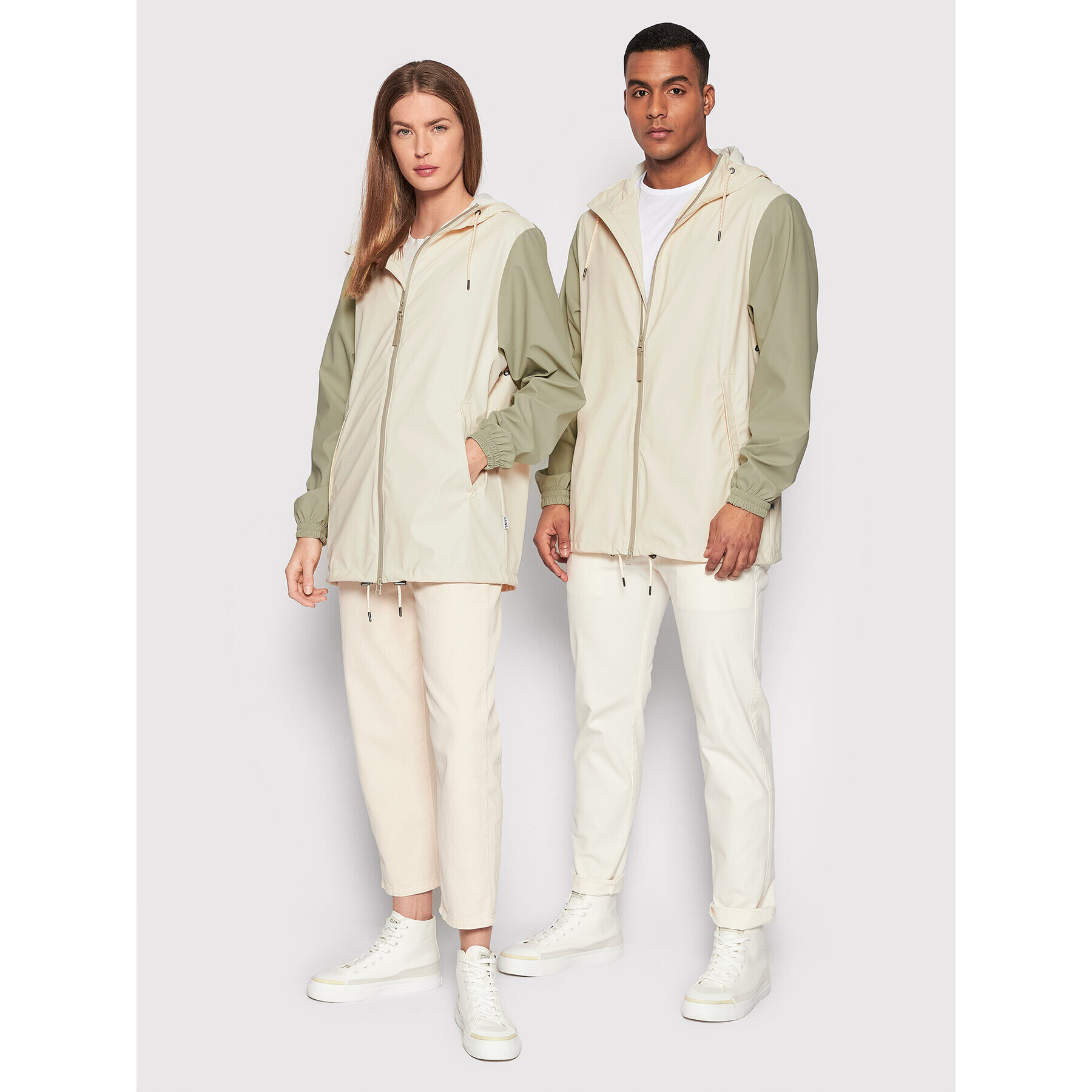 Rains Яке за дъжд Unisex 18370 Бежов Regular Fit - Pepit.bg