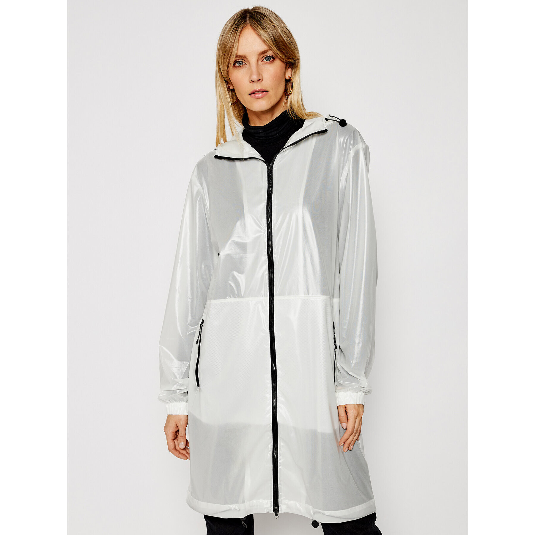 Rains Яке за дъжд Unisex 1844 Бял Regular Fit - Pepit.bg