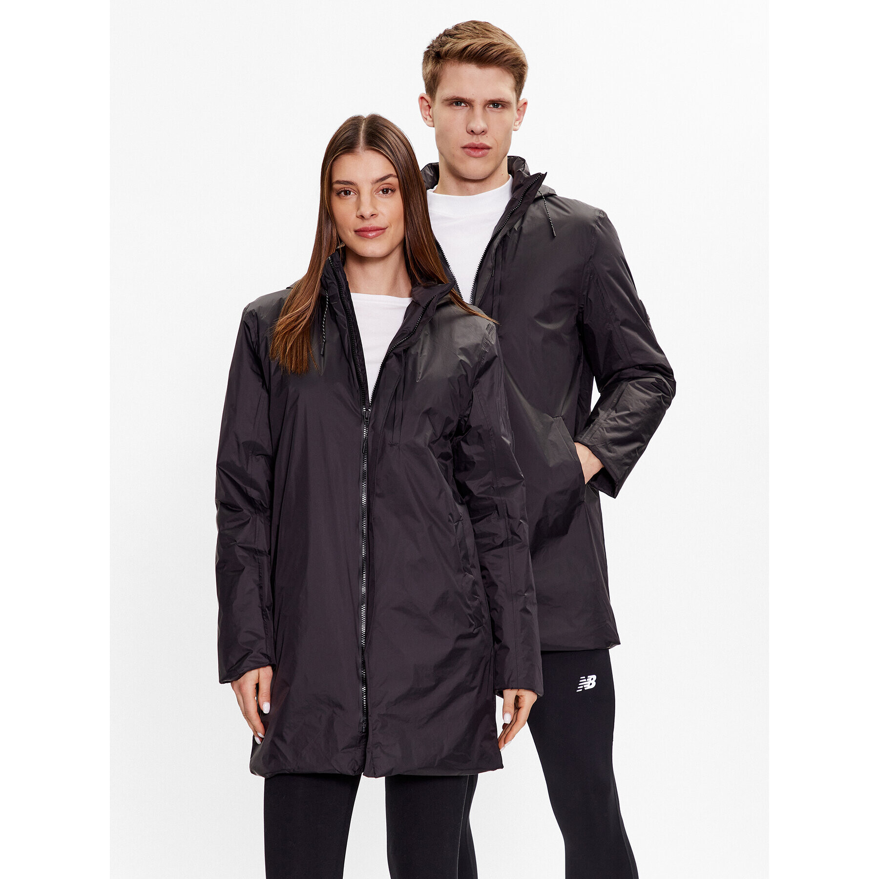 Rains Зимно яке 15420 Черен Regular Fit - Pepit.bg