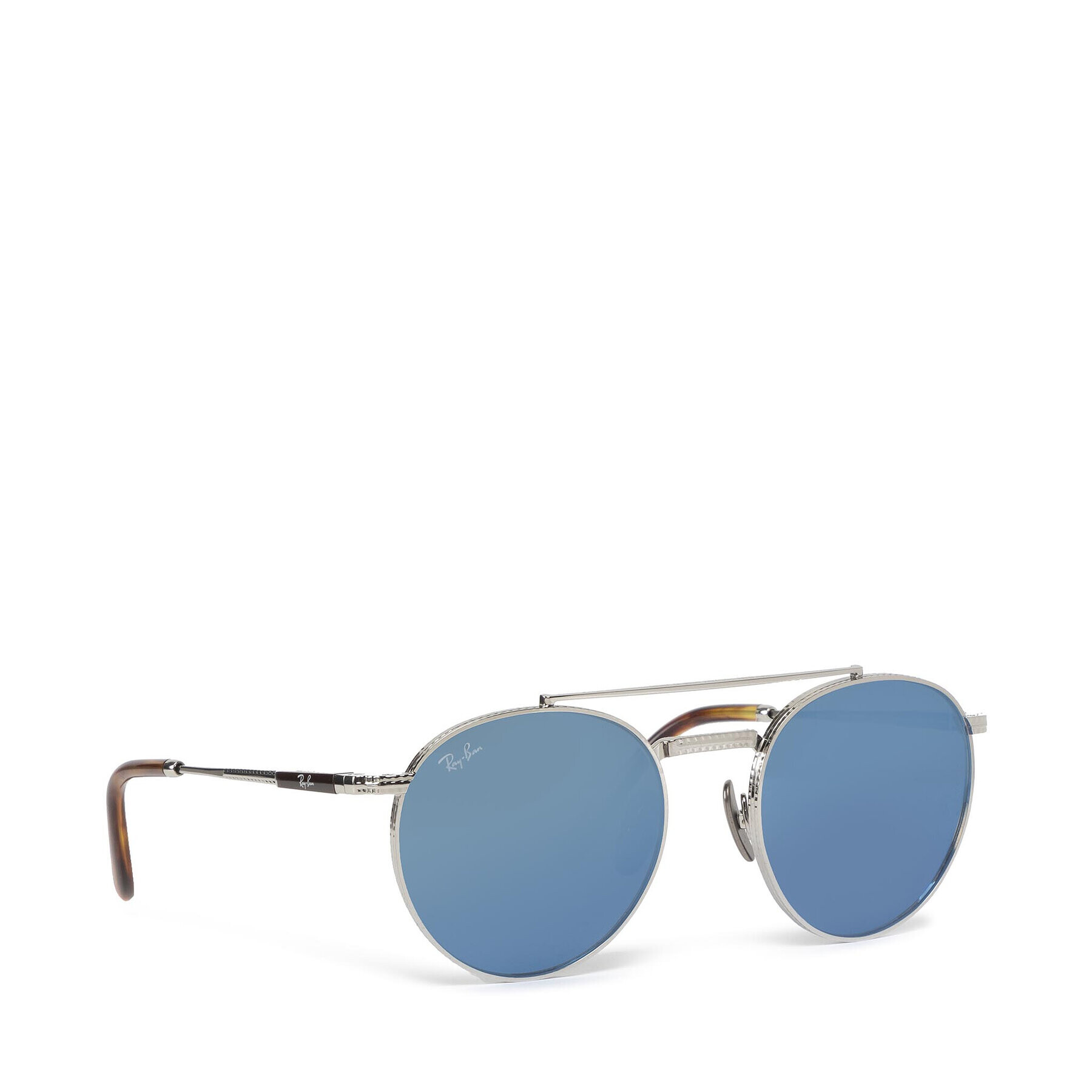 Ray-Ban Слънчеви очила Round II Titanium 0RB8237 3139O4 Сребрист - Pepit.bg