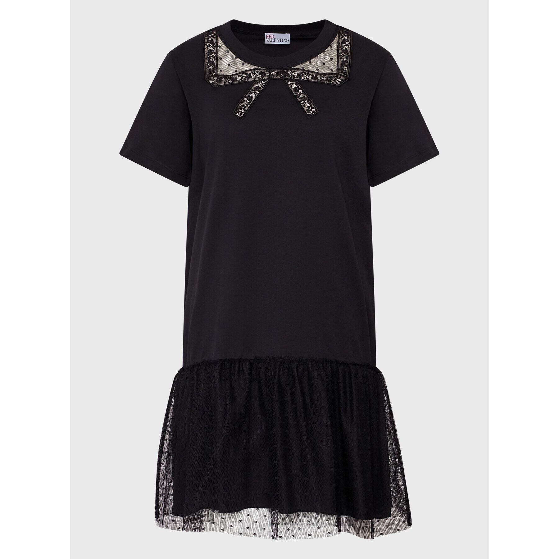 Red Valentino Ежедневна рокля 1R3MJ09L Черен Relaxed Fit - Pepit.bg