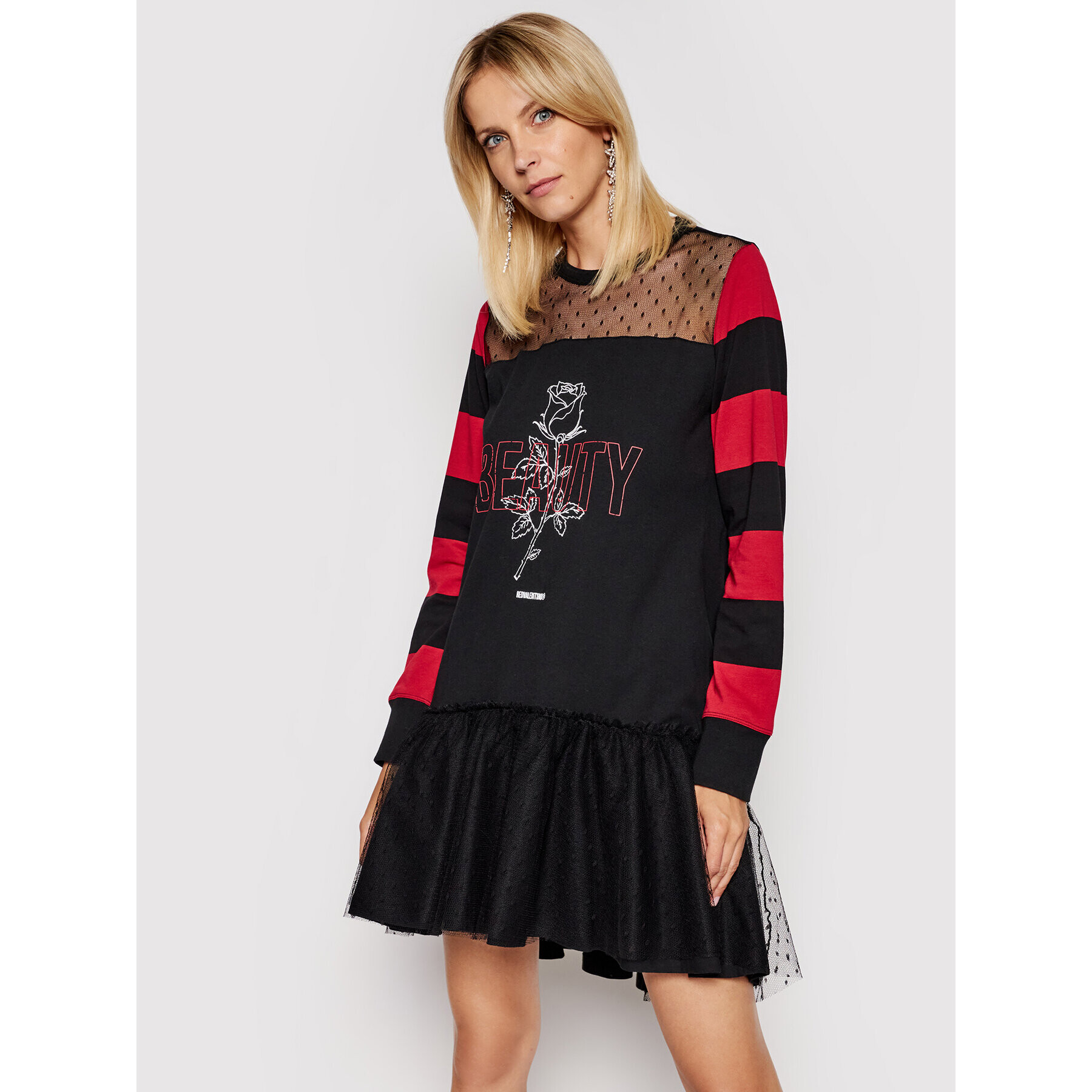 Red Valentino Ежедневна рокля WR3MJ06S Черен Regular Fit - Pepit.bg