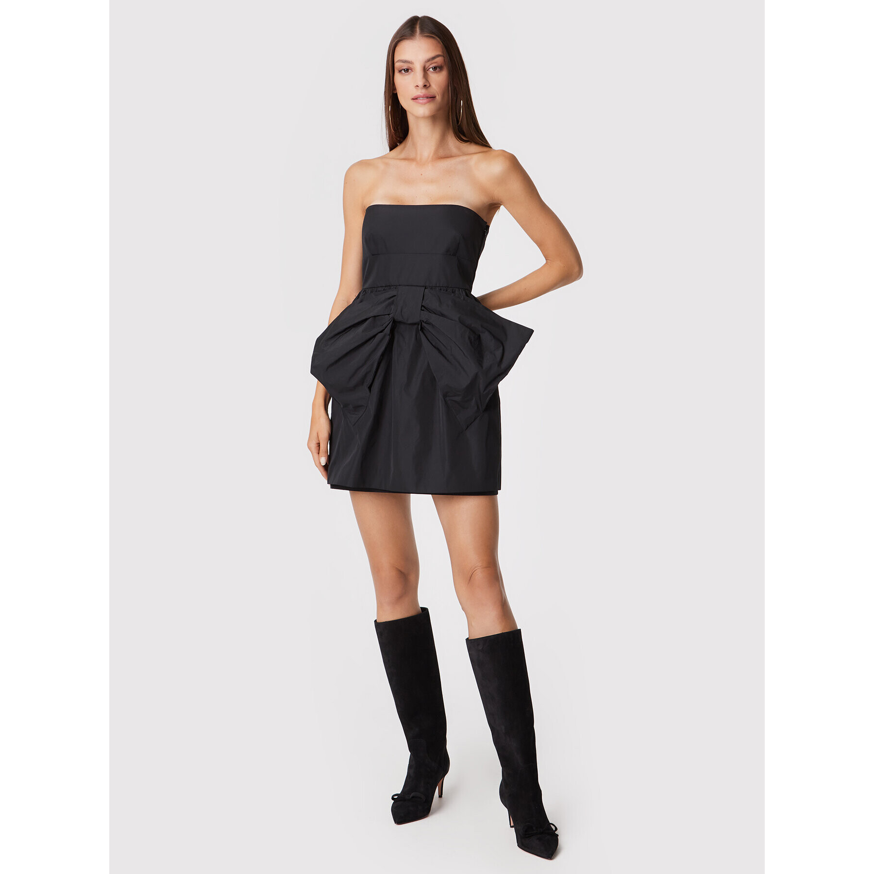 Red Valentino Коктейлна рокля 1R3VAEW5 Черен Regular Fit - Pepit.bg