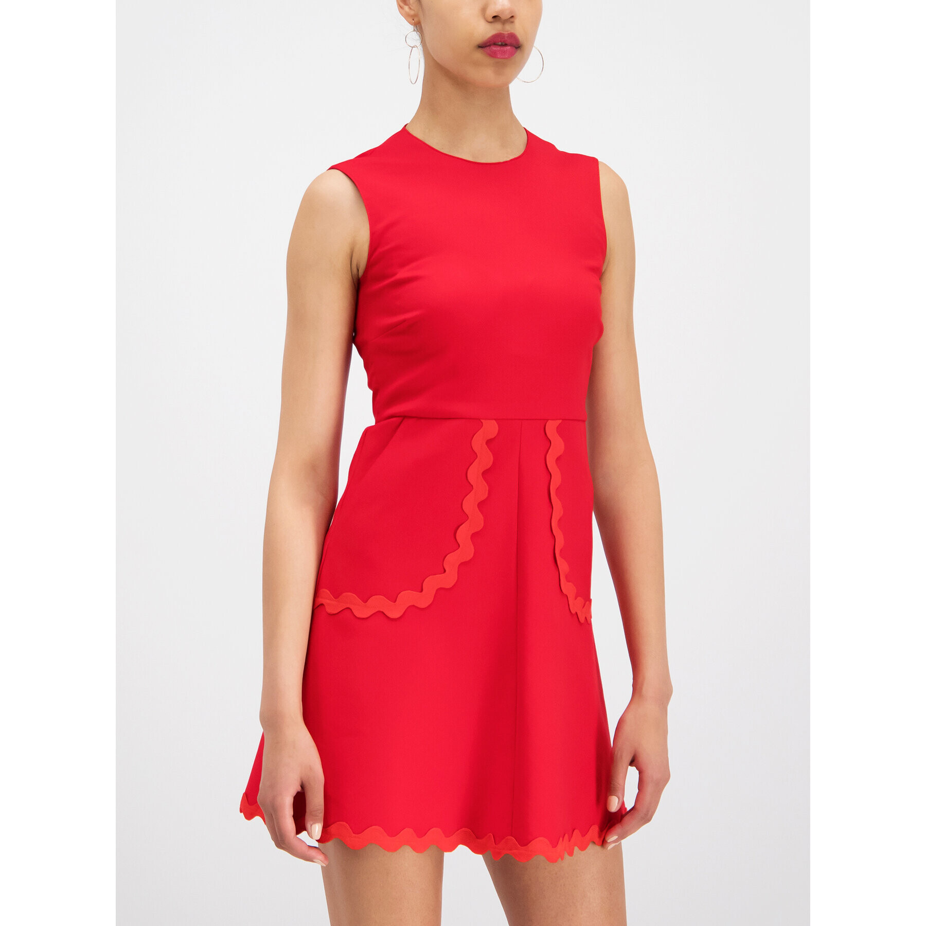 Red Valentino Коктейлна рокля RR0VAE10 Червен Regular Fit - Pepit.bg