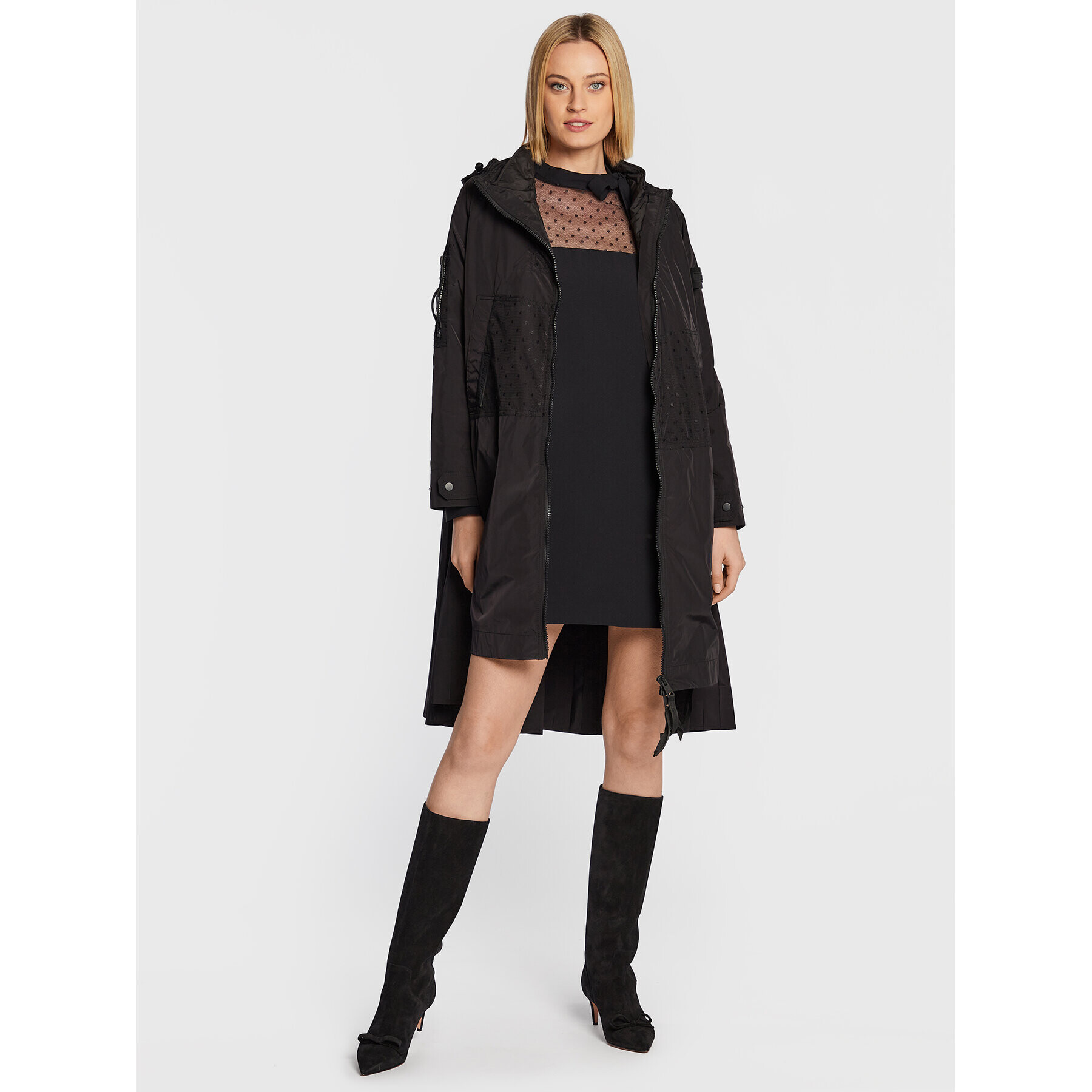 Red Valentino Парка 1R3CK01B6KY Черен Regular Fit - Pepit.bg