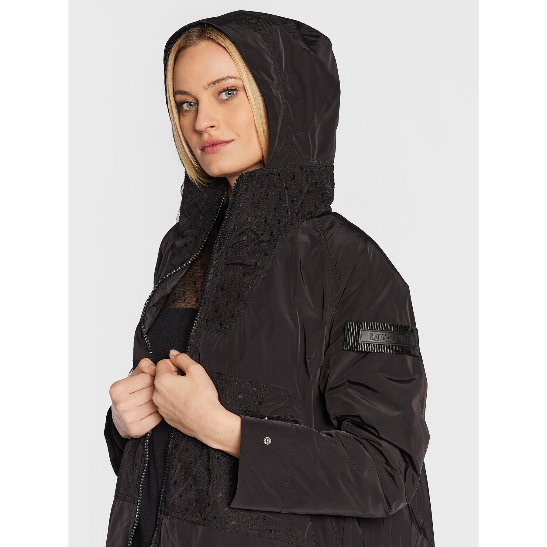 Red Valentino Парка 1R3CK01B6KY Черен Regular Fit - Pepit.bg
