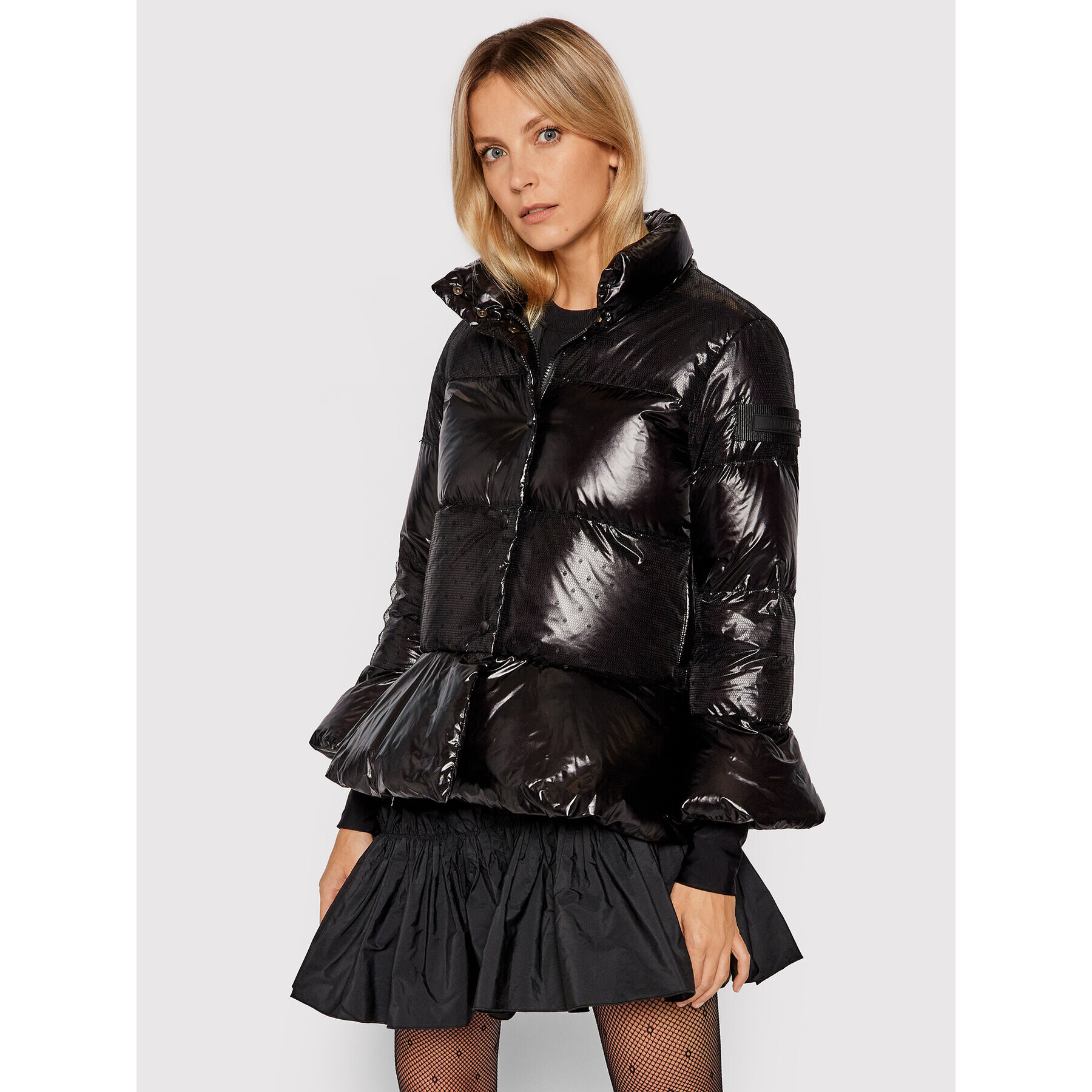 Red Valentino Пухено яке WR0CN00F Черен Relaxed Fit - Pepit.bg