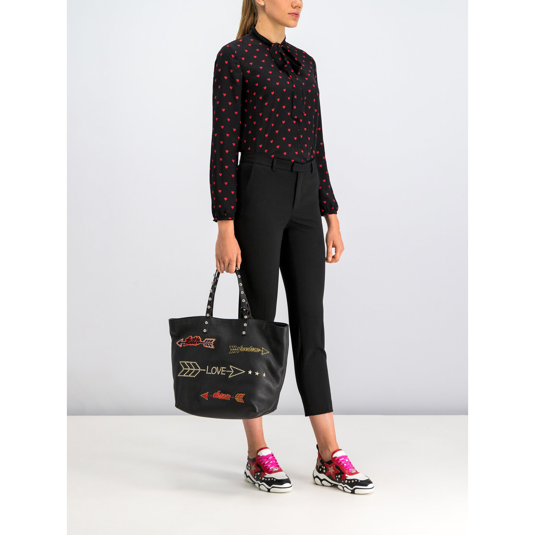 Red Valentino Риза SR3ABB05 Черен Regular Fit - Pepit.bg