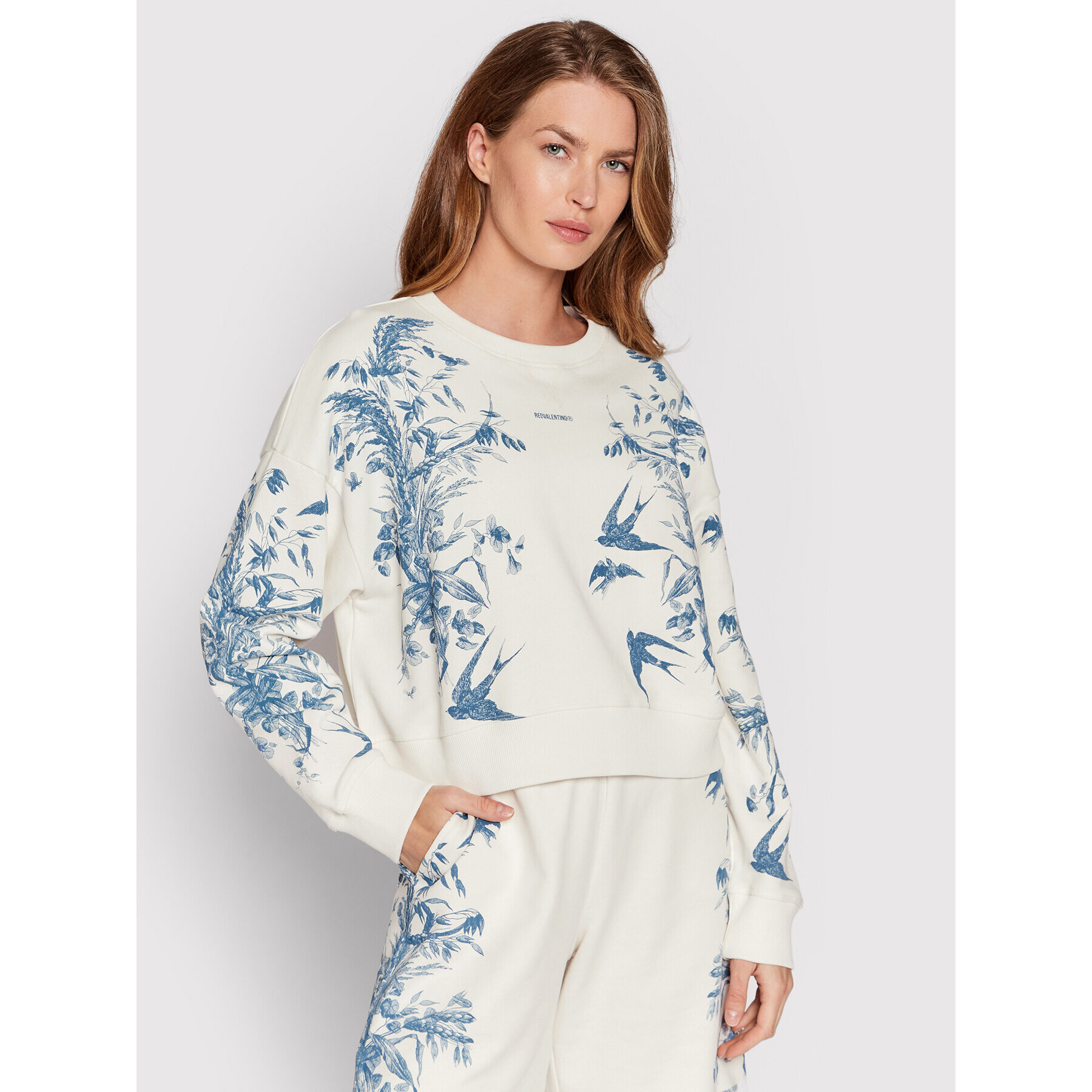 Red Valentino Суитшърт XR0MF09W Бял Regular Fit - Pepit.bg
