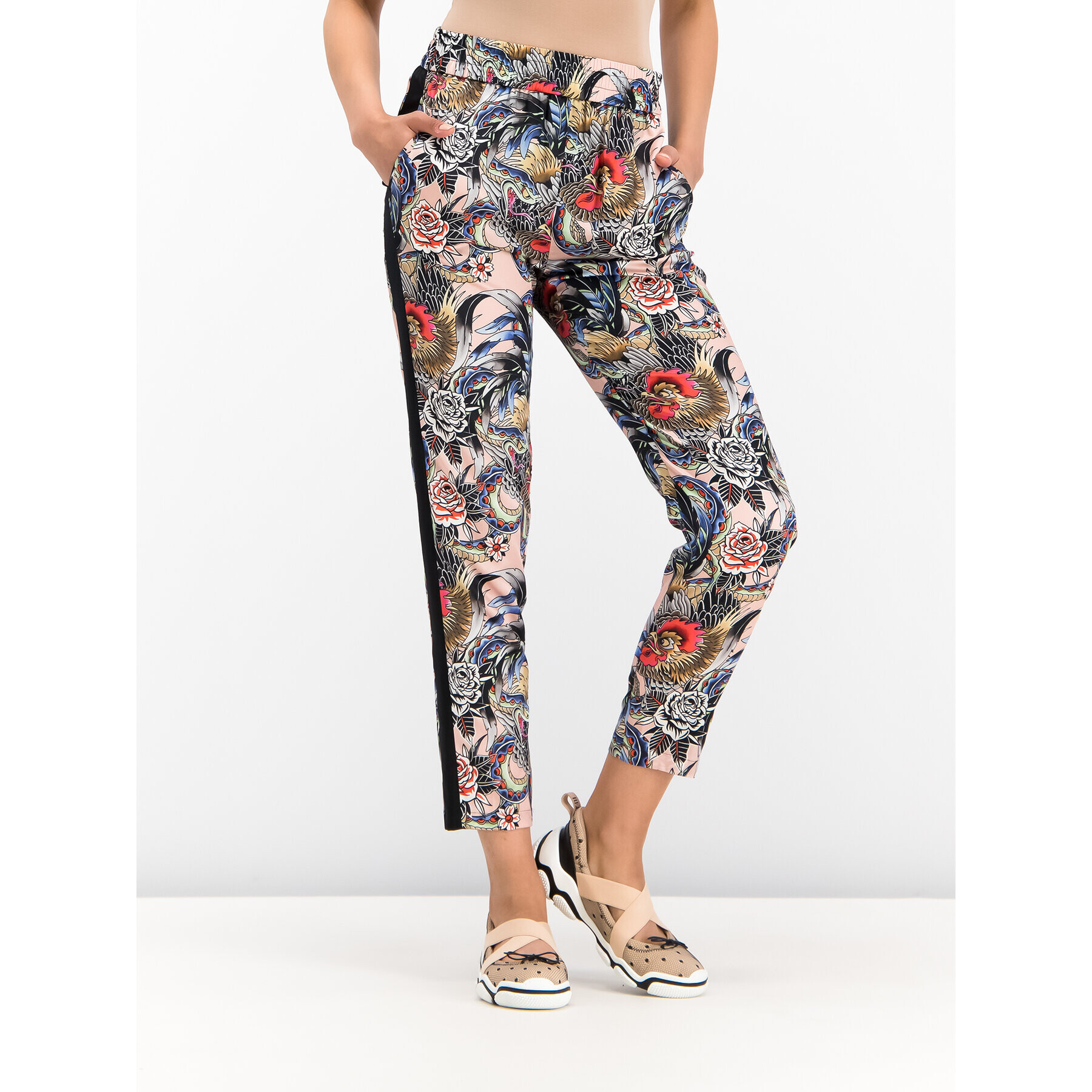 Red Valentino Текстилни панталони RR0RBA85 Цветен Regular Fit - Pepit.bg
