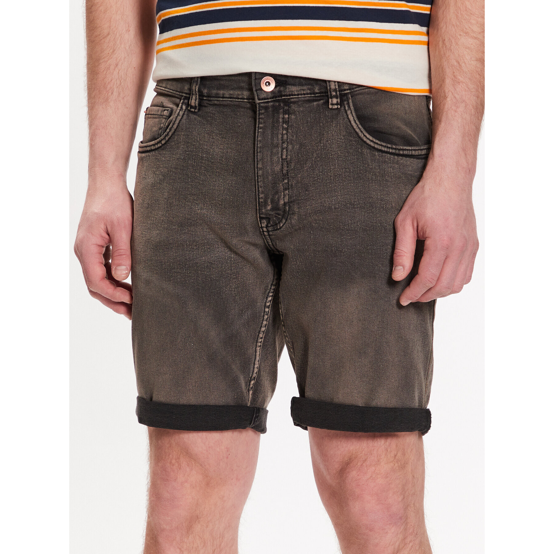 Redefined Rebel Дънкови шорти Stockholm 226131 Черен Slim Fit - Pepit.bg