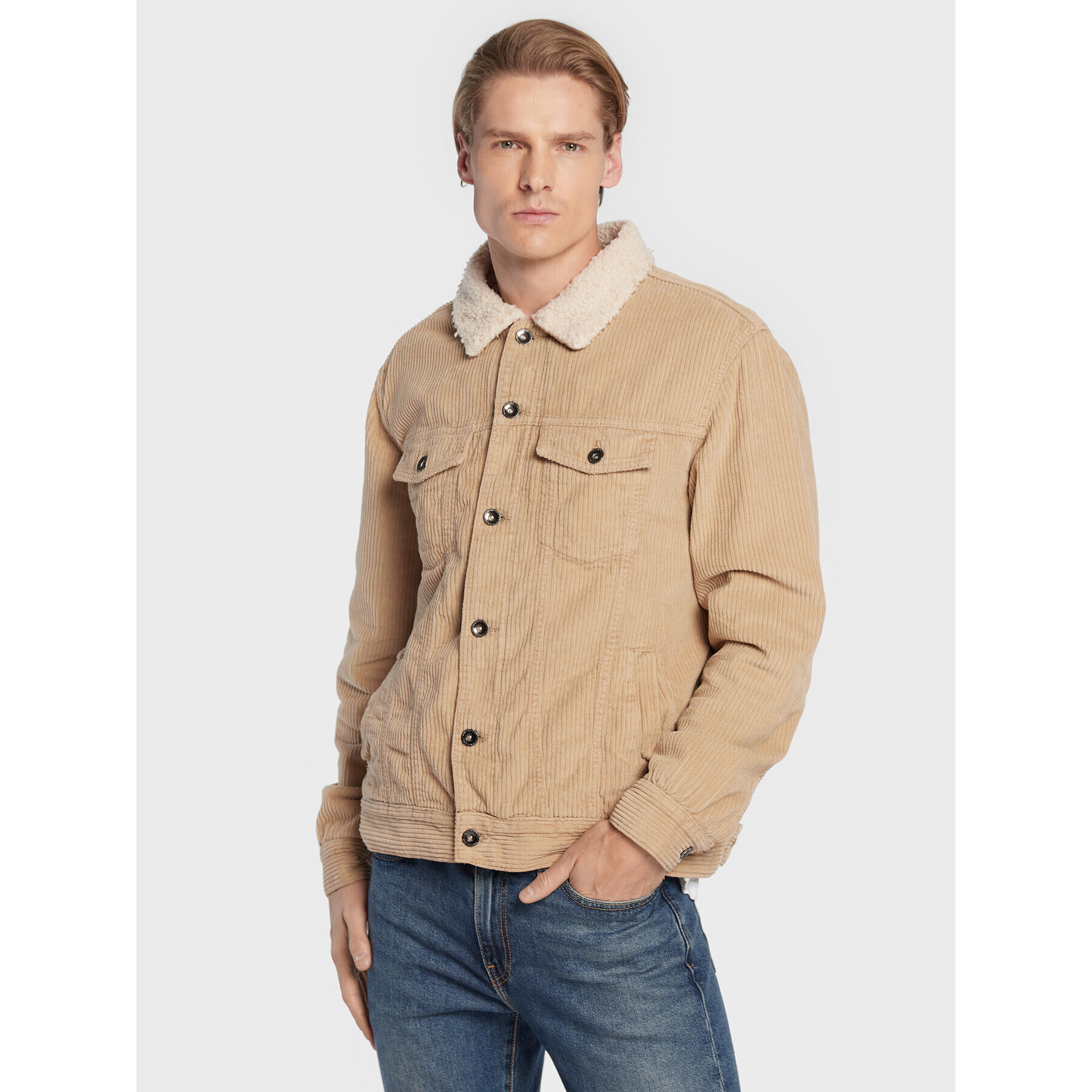 Redefined Rebel Преходно яке Ari Corduroy 215086 Бежов Regular Fit - Pepit.bg