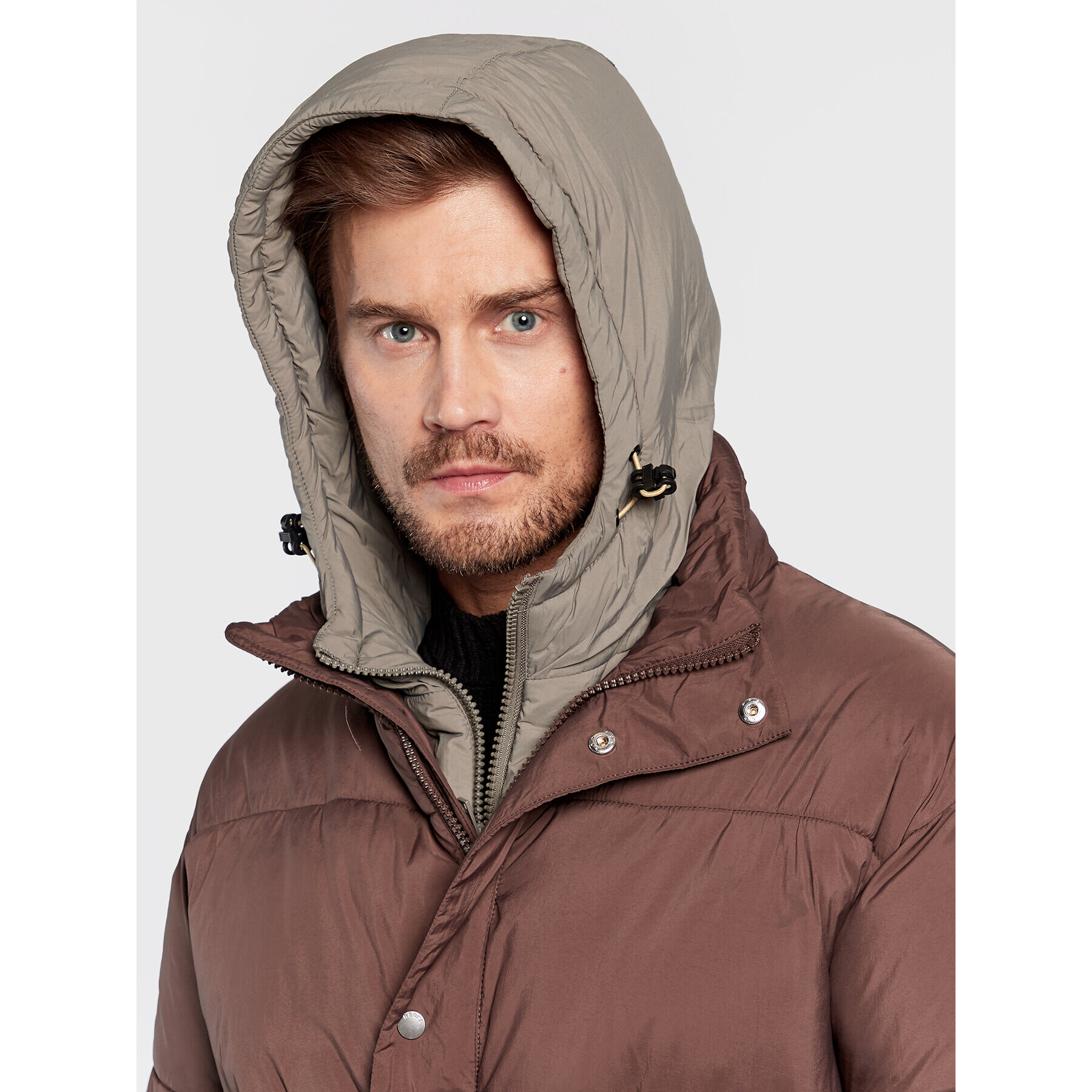 Redefined Rebel Пухено яке Andreas 225004 Кафяв Regular Fit - Pepit.bg