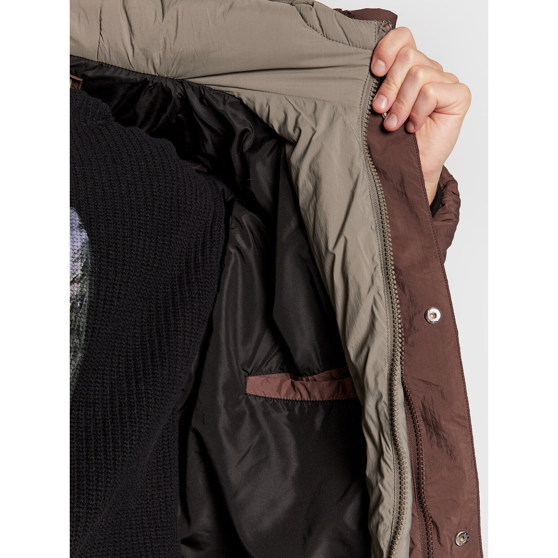 Redefined Rebel Пухено яке Andreas 225004 Кафяв Regular Fit - Pepit.bg