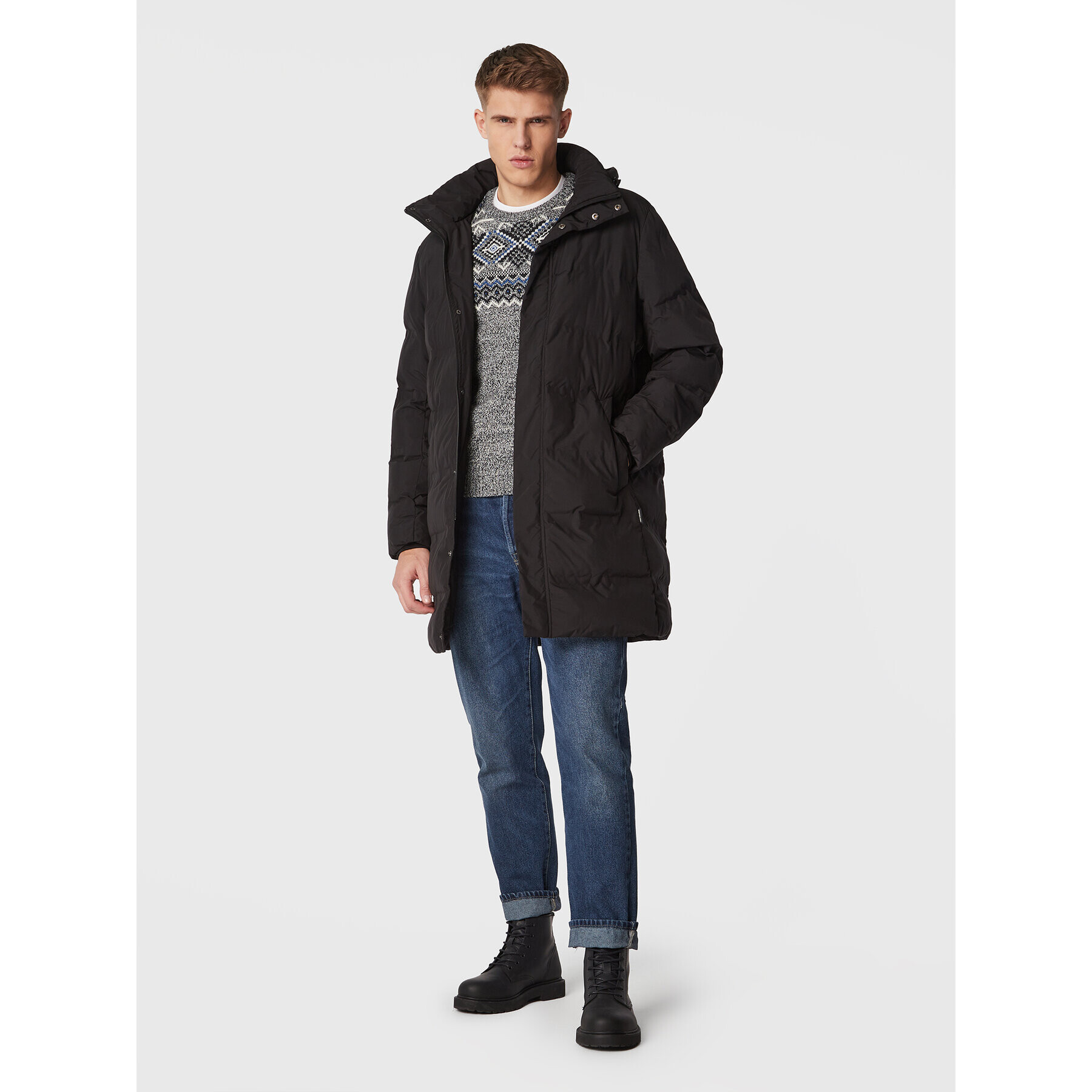 Redefined Rebel Пухено яке Blake 225012 Черен Regular Fit - Pepit.bg