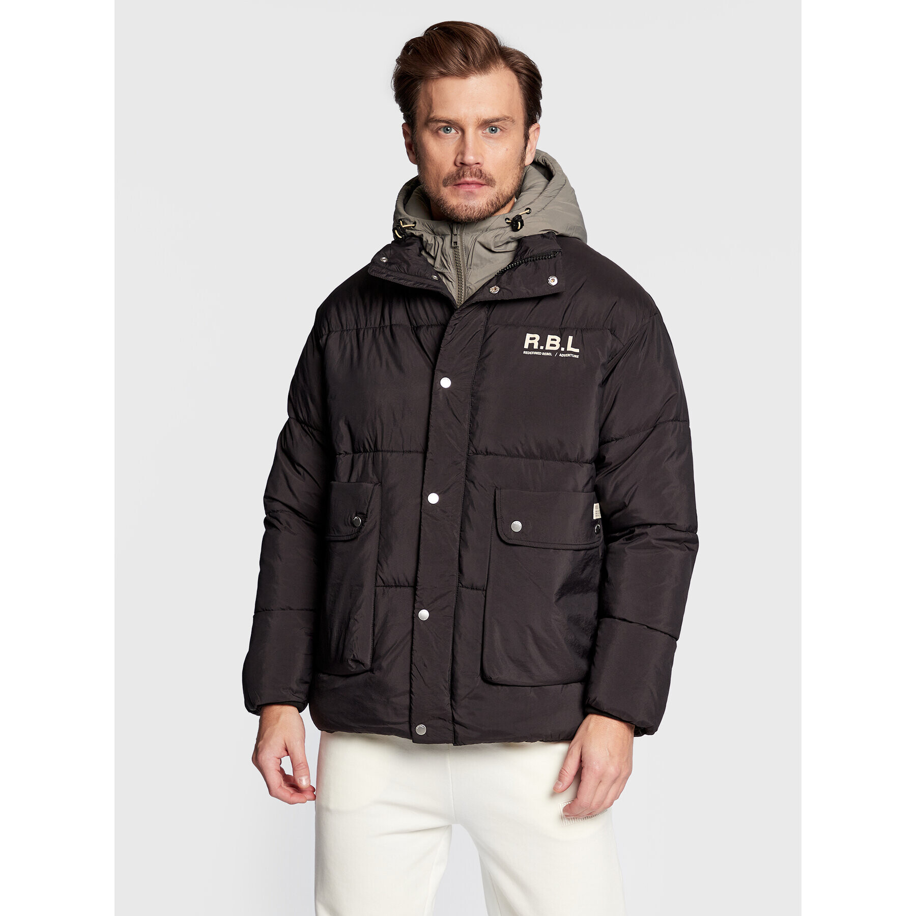 Redefined Rebel Пухено яке Eileen 225005 Черен Regular Fit - Pepit.bg