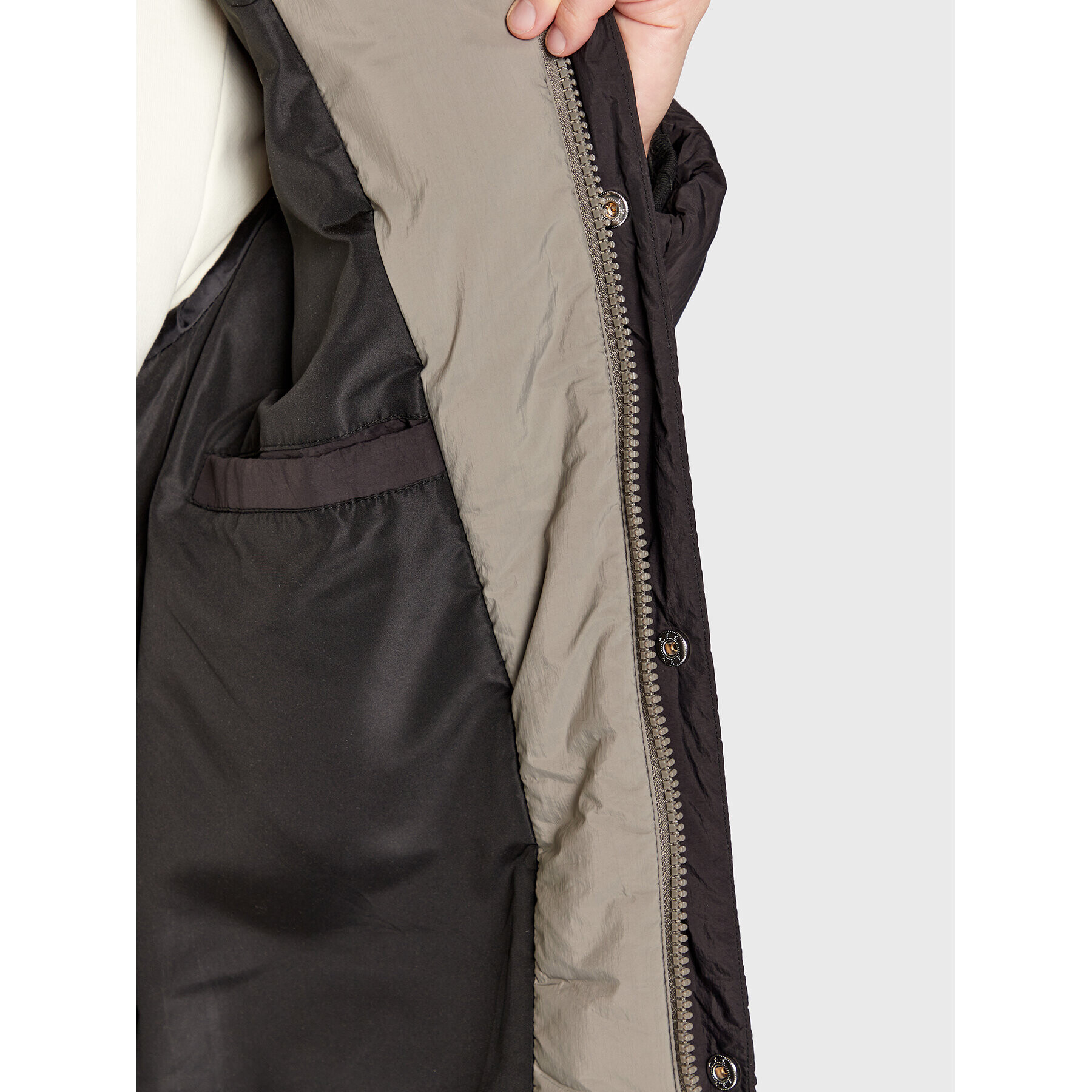 Redefined Rebel Пухено яке Eileen 225005 Черен Regular Fit - Pepit.bg