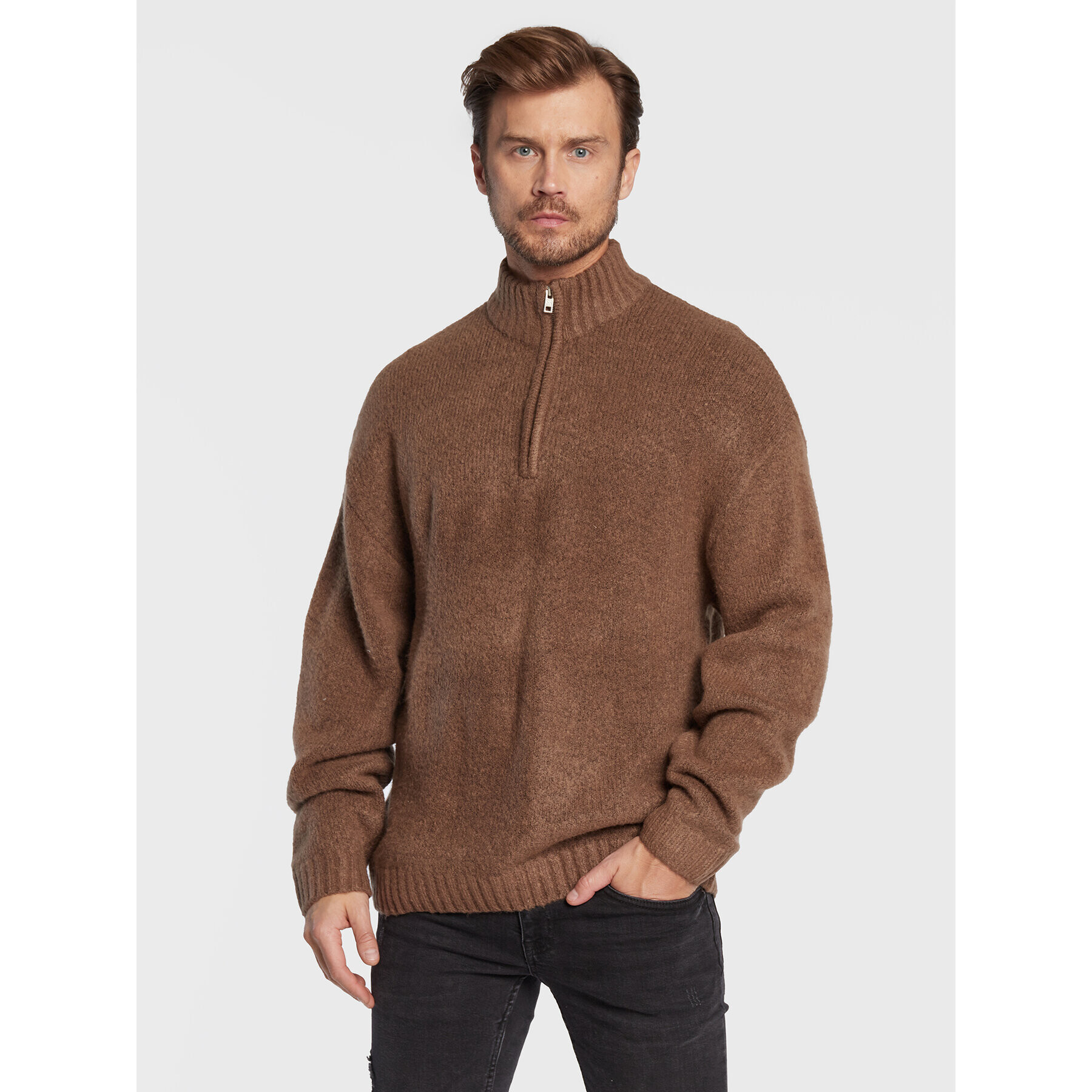 Redefined Rebel Пуловер Casey 212058 Кафяв Regular Fit - Pepit.bg