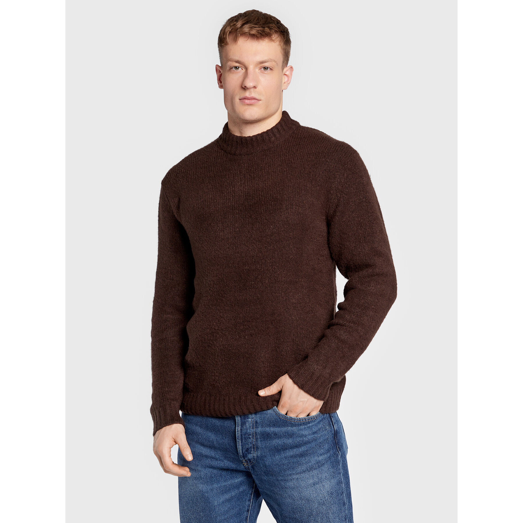 Redefined Rebel Пуловер Dustin 212057 Кафяв Regular Fit - Pepit.bg