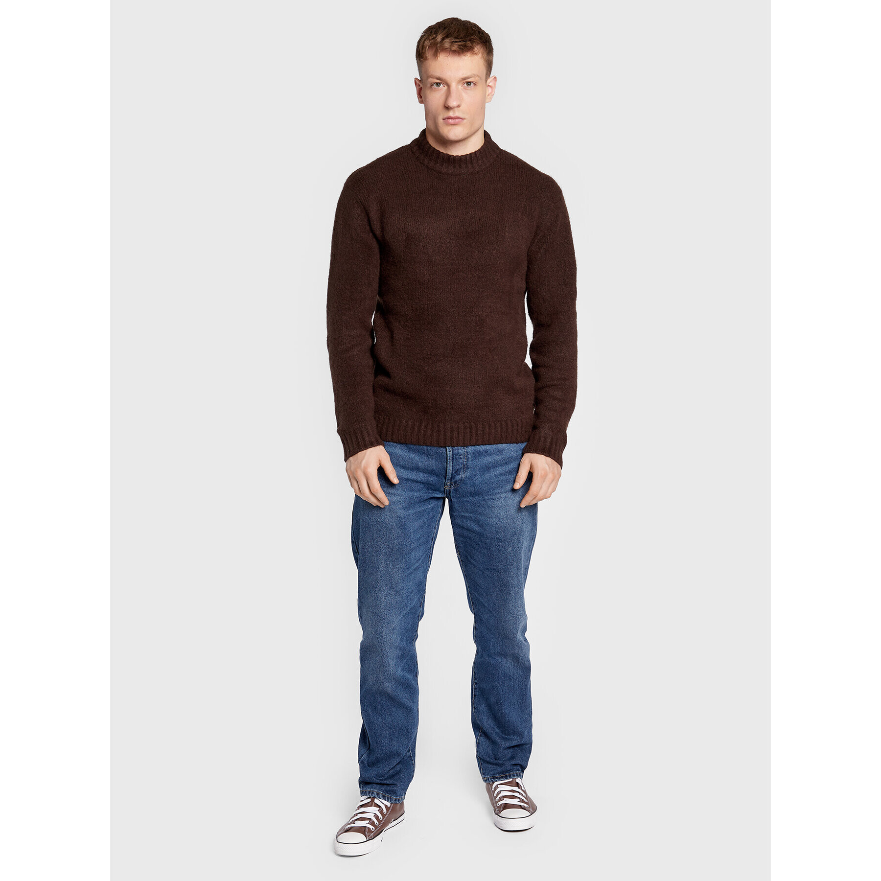 Redefined Rebel Пуловер Dustin 212057 Кафяв Regular Fit - Pepit.bg