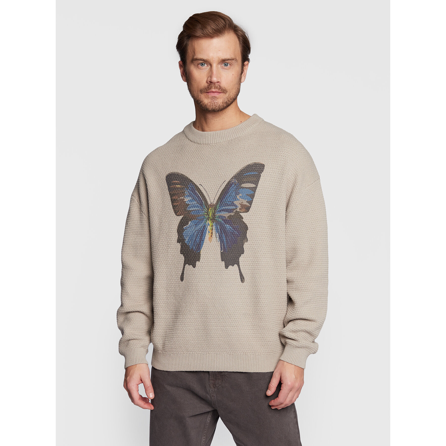 Redefined Rebel Пуловер Keaton 212063 Бежов Relaxed Fit - Pepit.bg
