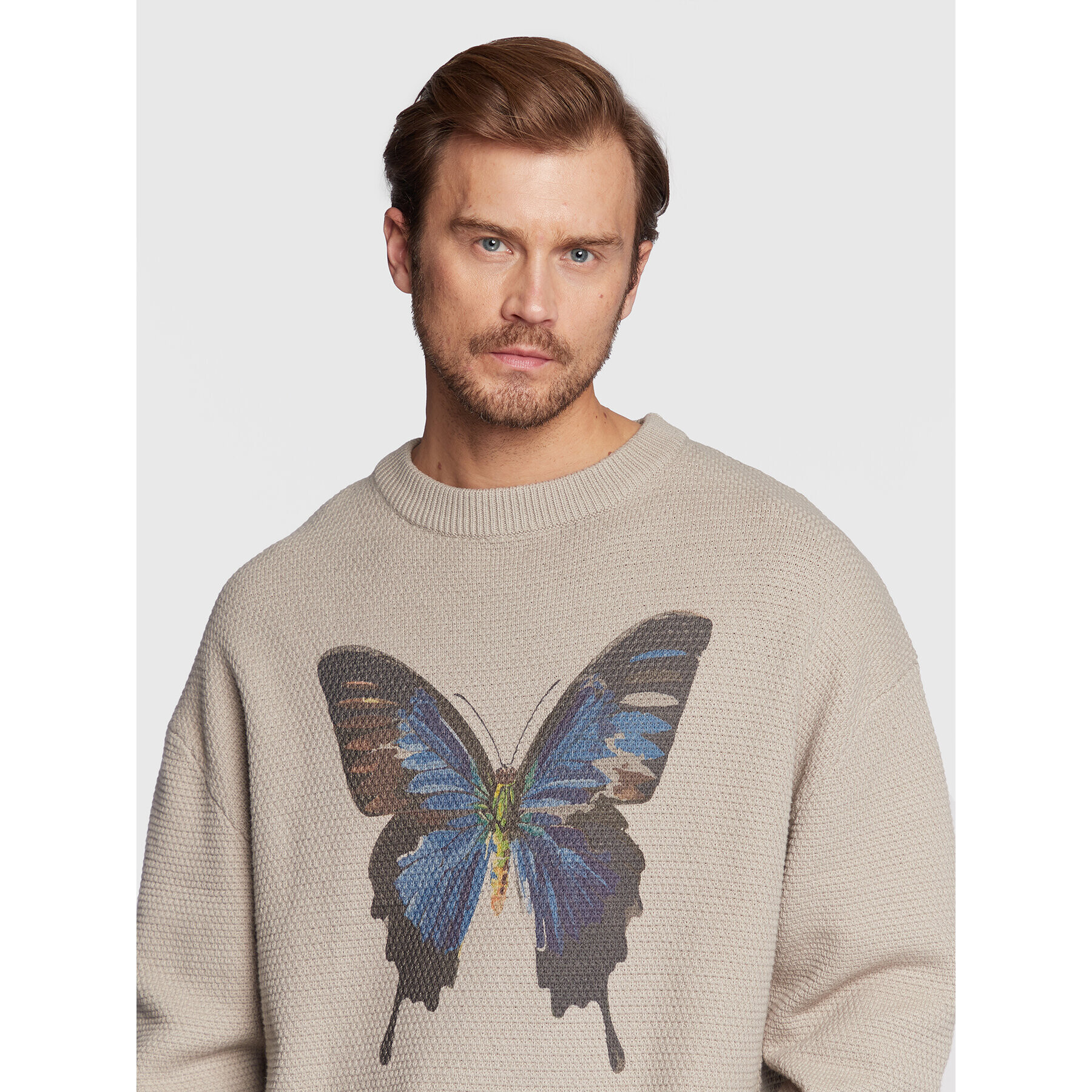 Redefined Rebel Пуловер Keaton 212063 Бежов Relaxed Fit - Pepit.bg