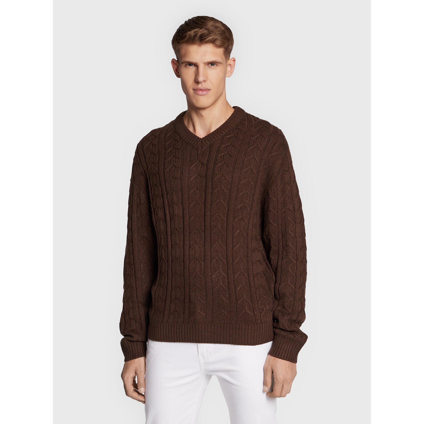 Redefined Rebel Пуловер Paul 212092 Кафяв Regular Fit - Pepit.bg