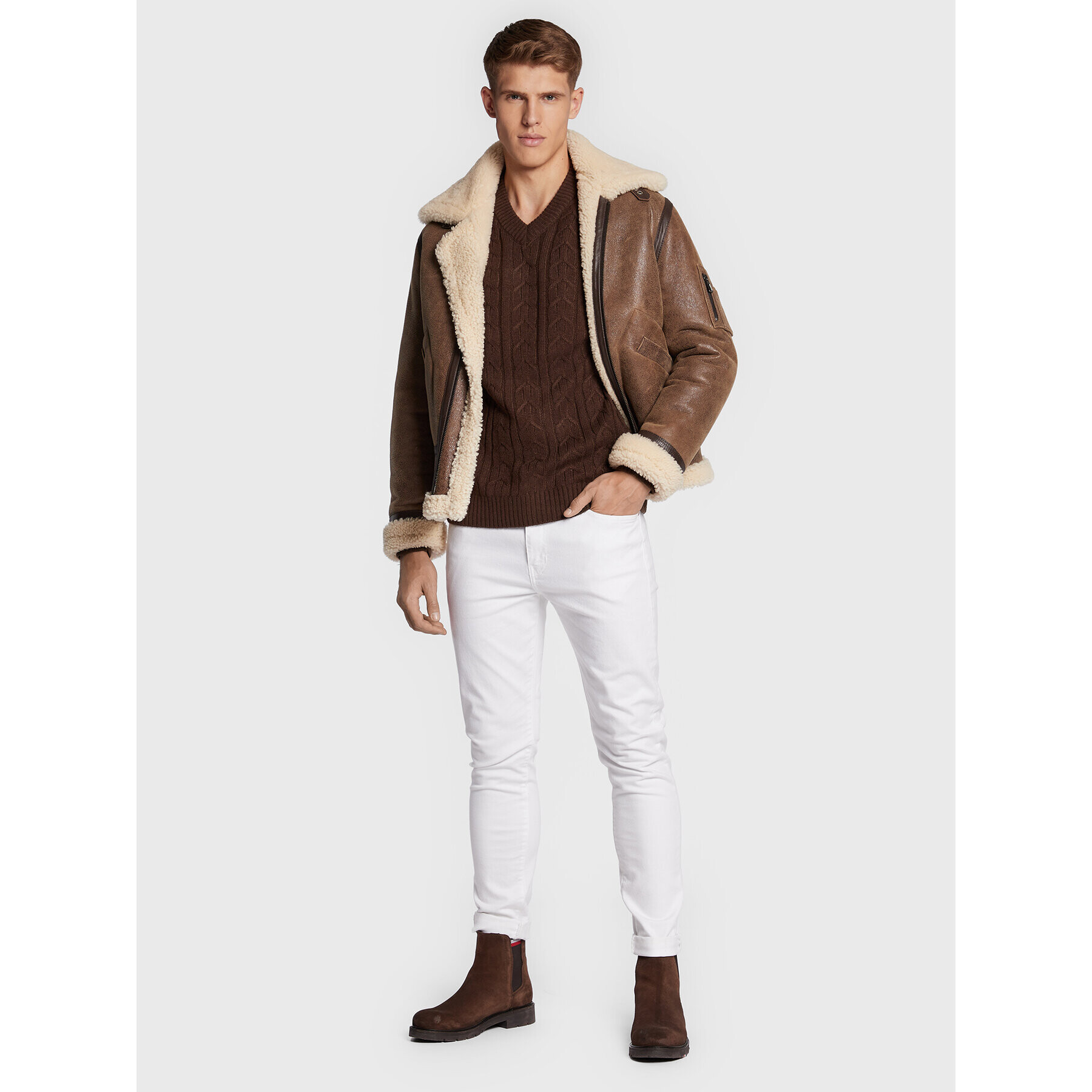 Redefined Rebel Пуловер Paul 212092 Кафяв Regular Fit - Pepit.bg