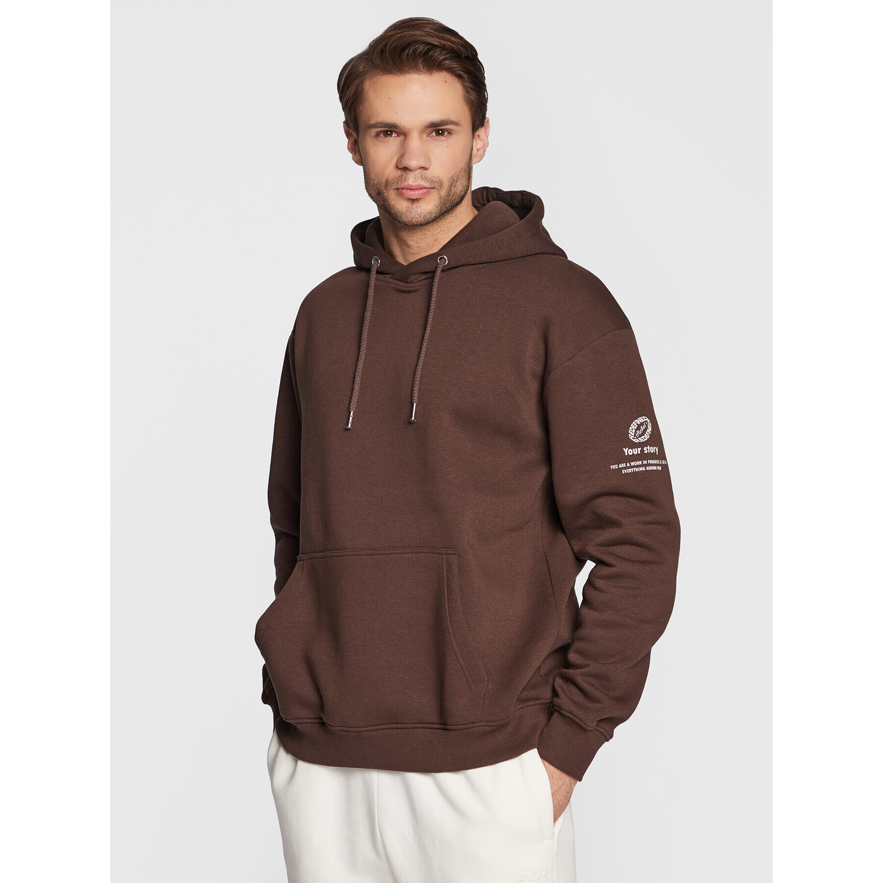 Redefined Rebel Суитшърт Clay 213212 Кафяв Regular Fit - Pepit.bg