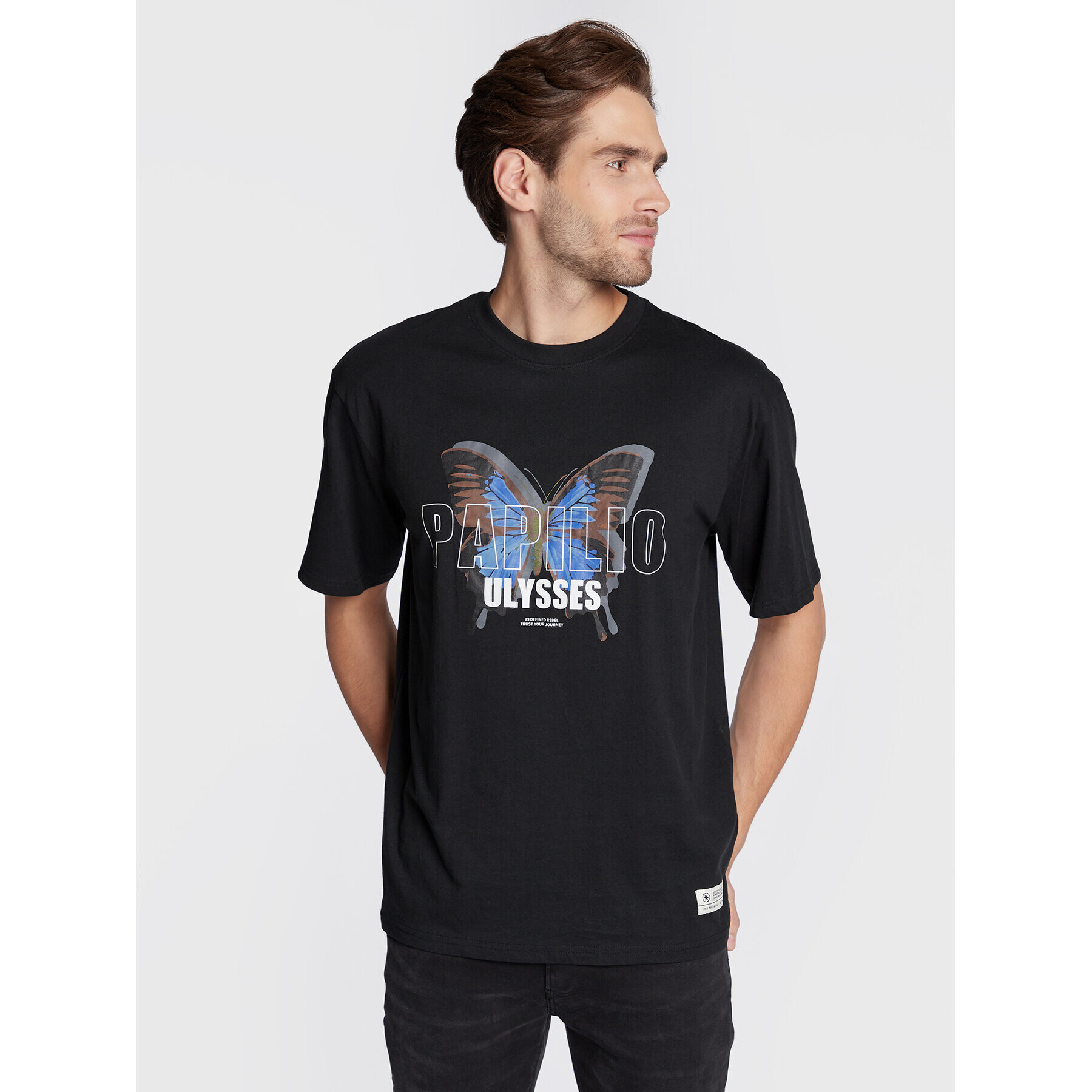 Redefined Rebel Тишърт Christian 211129 Черен Regular Fit - Pepit.bg