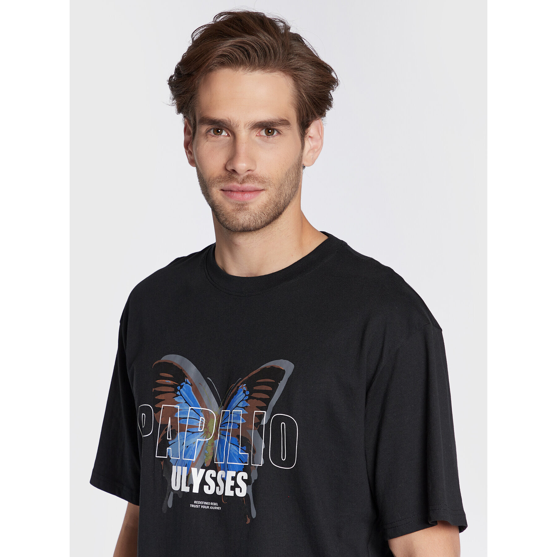 Redefined Rebel Тишърт Christian 211129 Черен Regular Fit - Pepit.bg