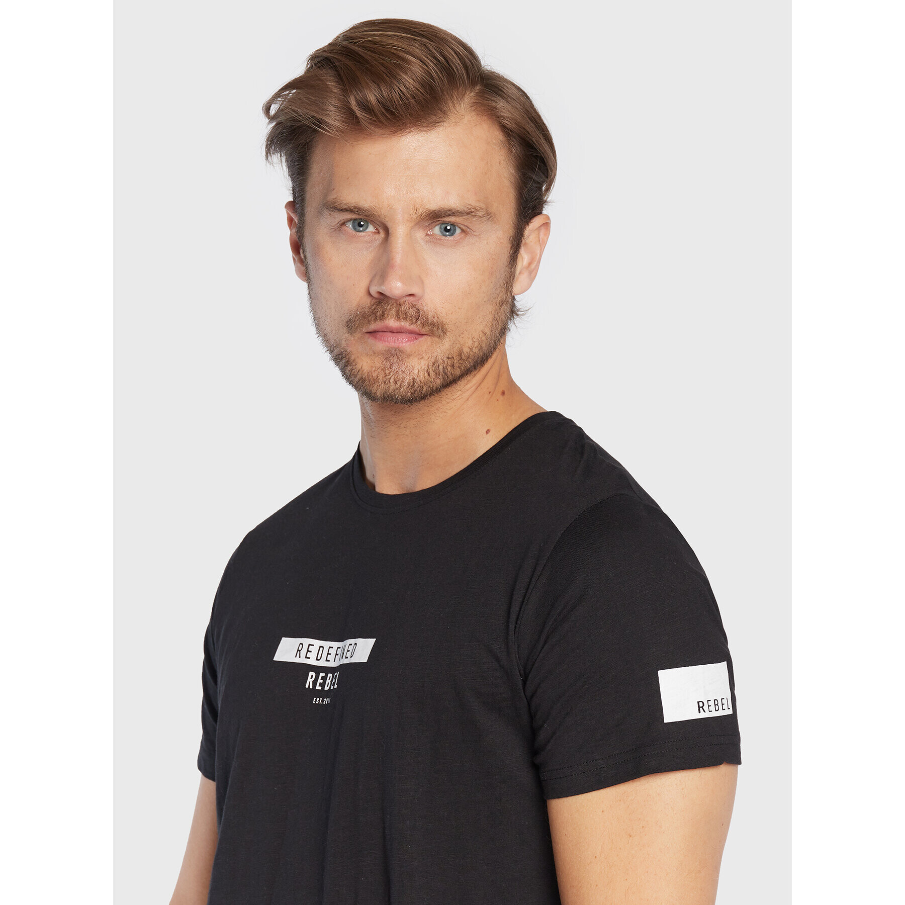 Redefined Rebel Тишърт Guti 191031 Черен Regular Fit - Pepit.bg