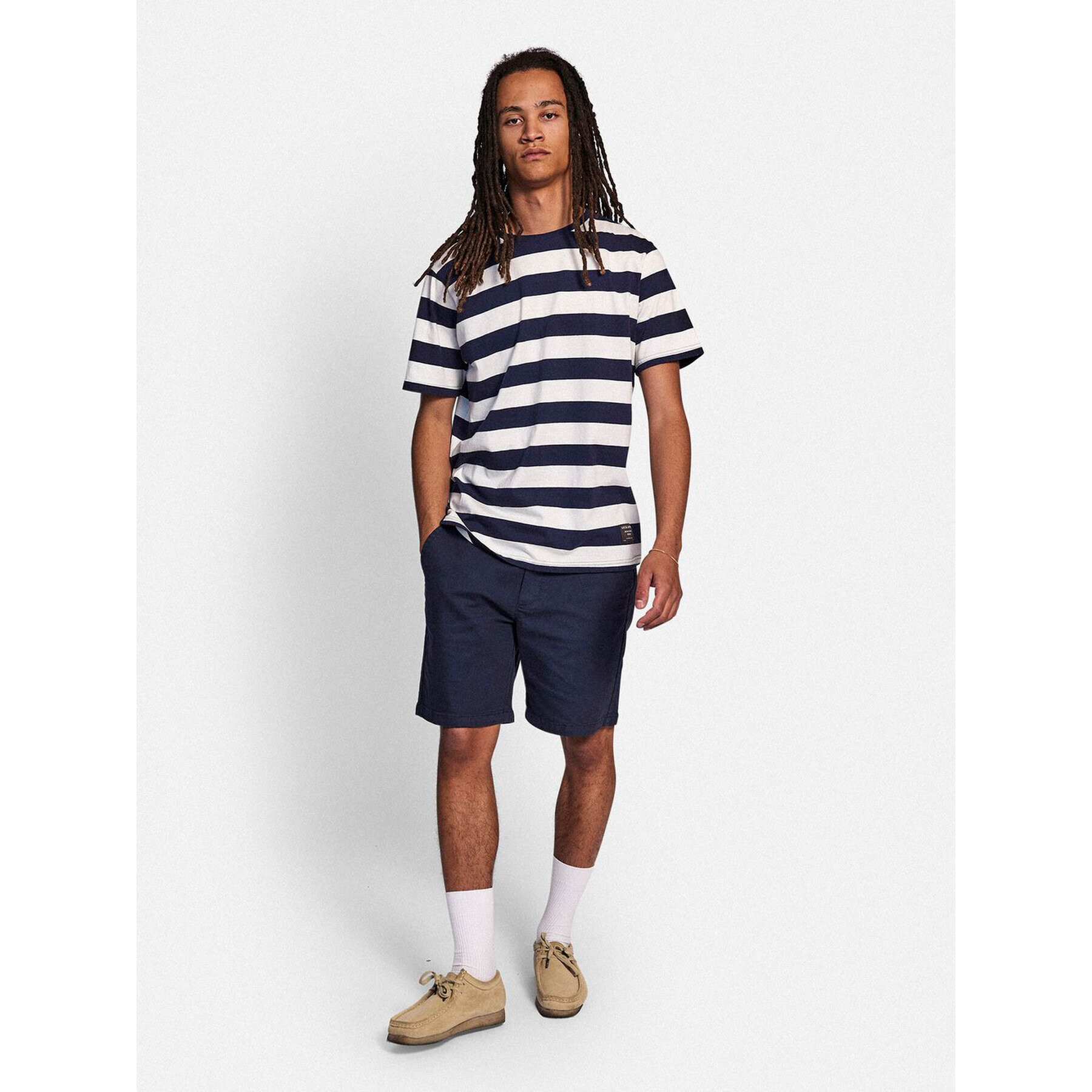 Redefined Rebel Тишърт Julio 221062 Тъмносин Regular Fit - Pepit.bg